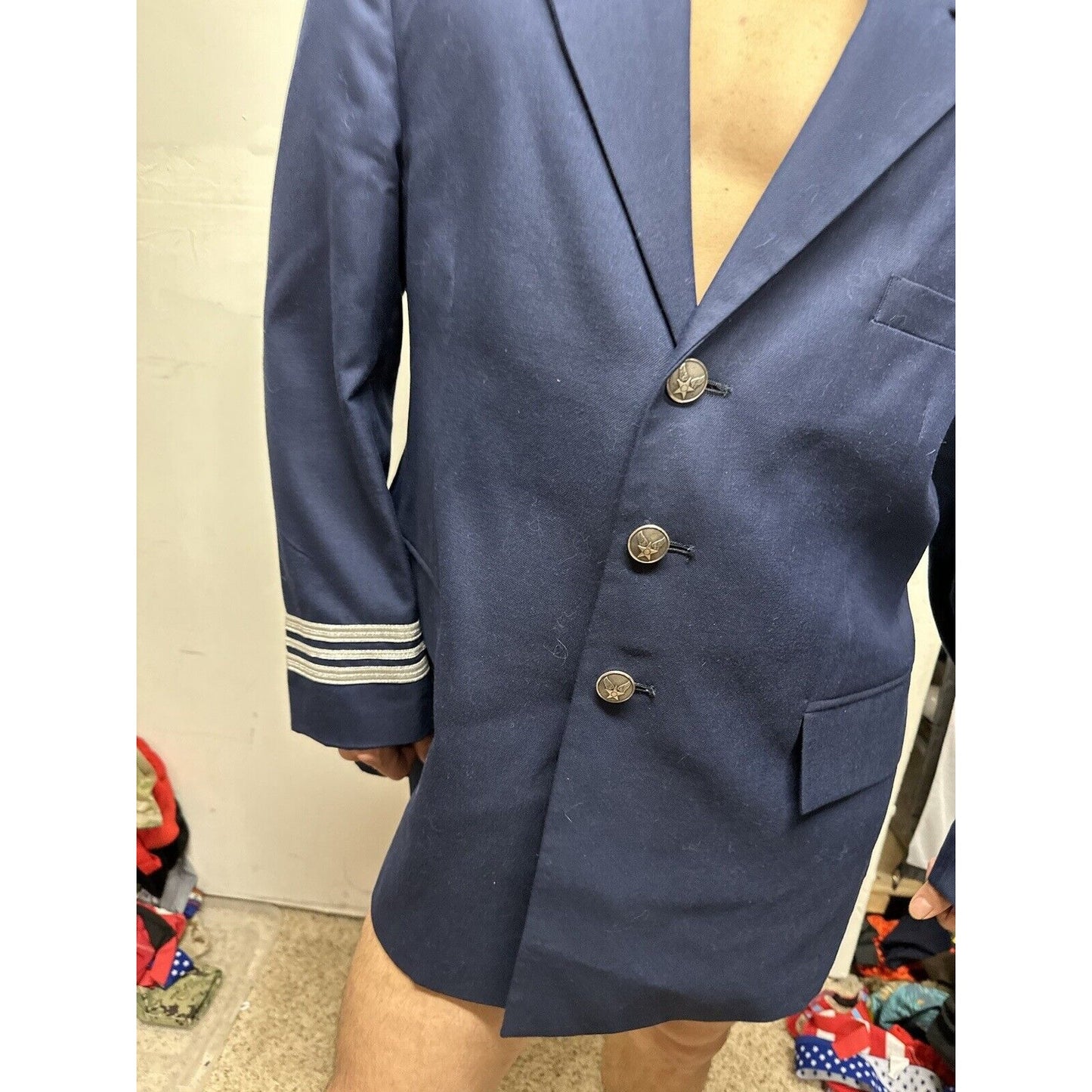 Men’s Patriot Poly Wool American Craftsman 44 Regular Military Uniform Coat