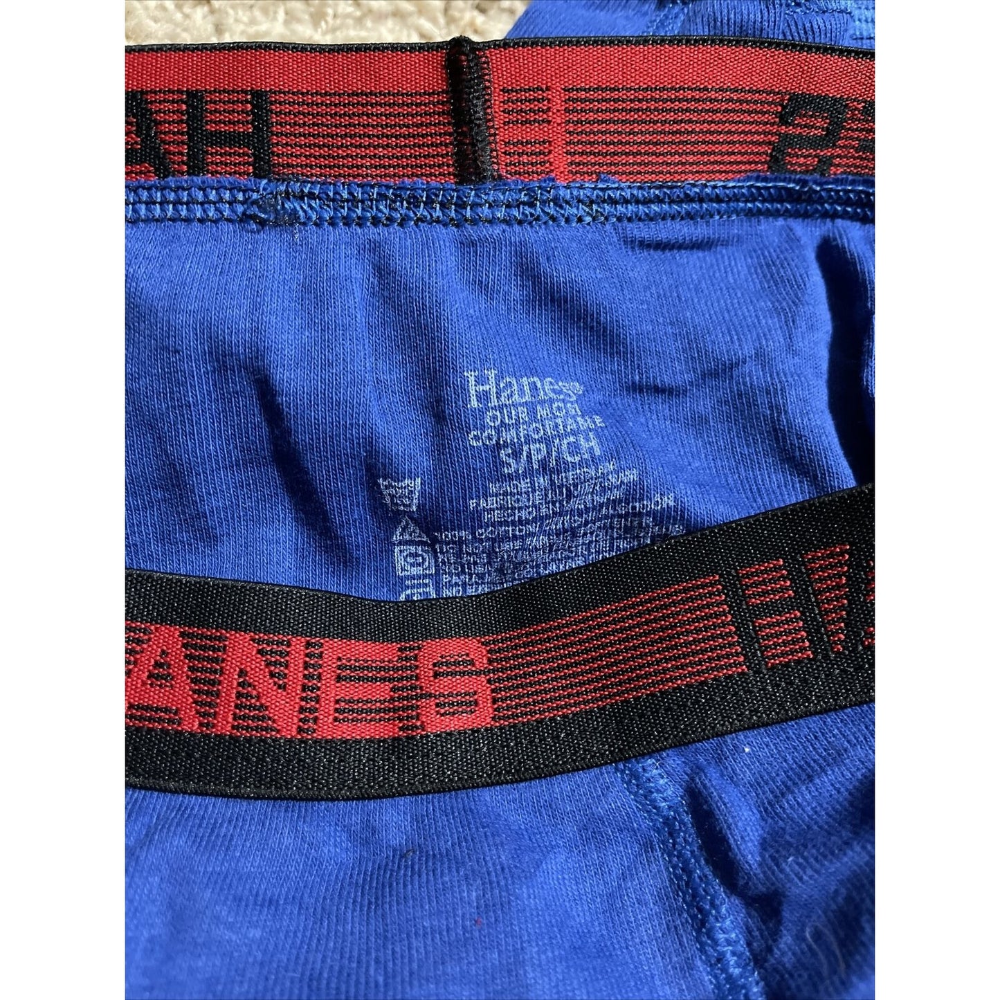 Men’s Royal Blue Hanes Small Boxer Briefs