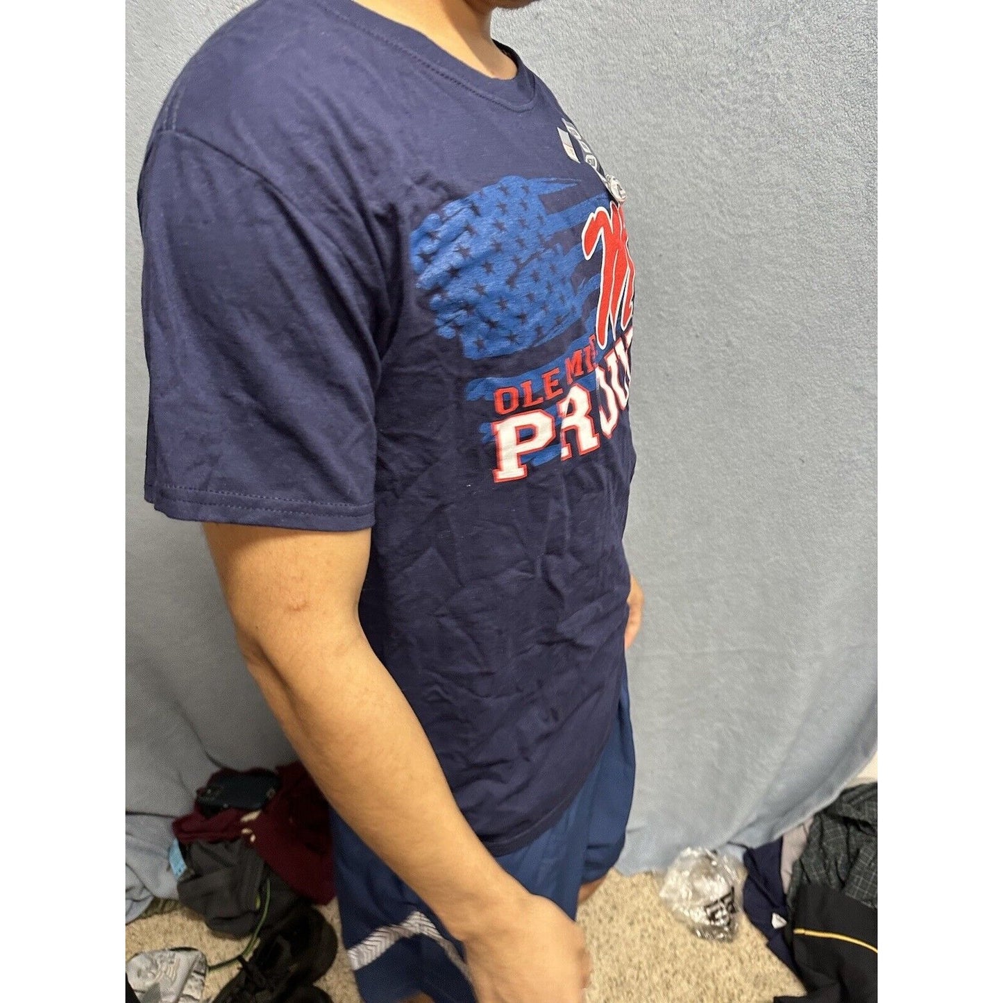 Men’s Ole Miss Proud Medium Dark Blue Tshirt
