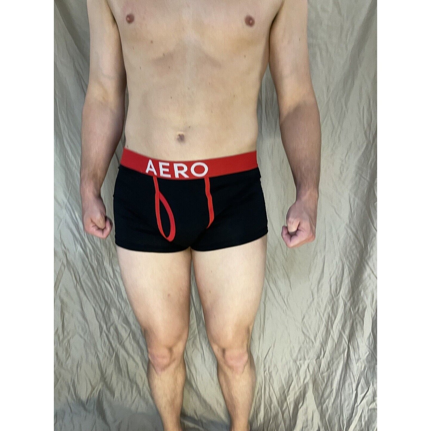 men's aero aeropostale Black With red Band boxer brief