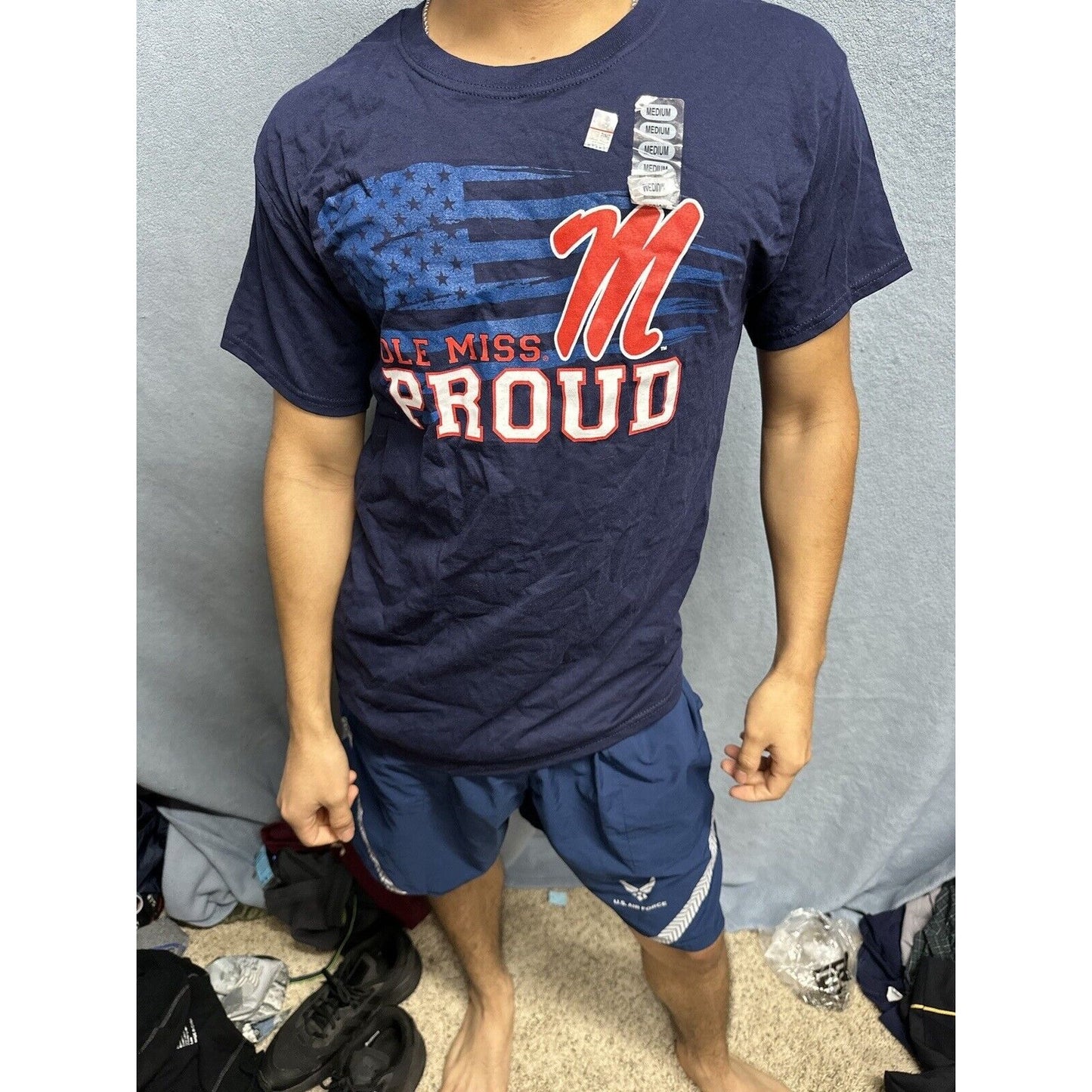Men’s Ole Miss Proud Medium Dark Blue Tshirt