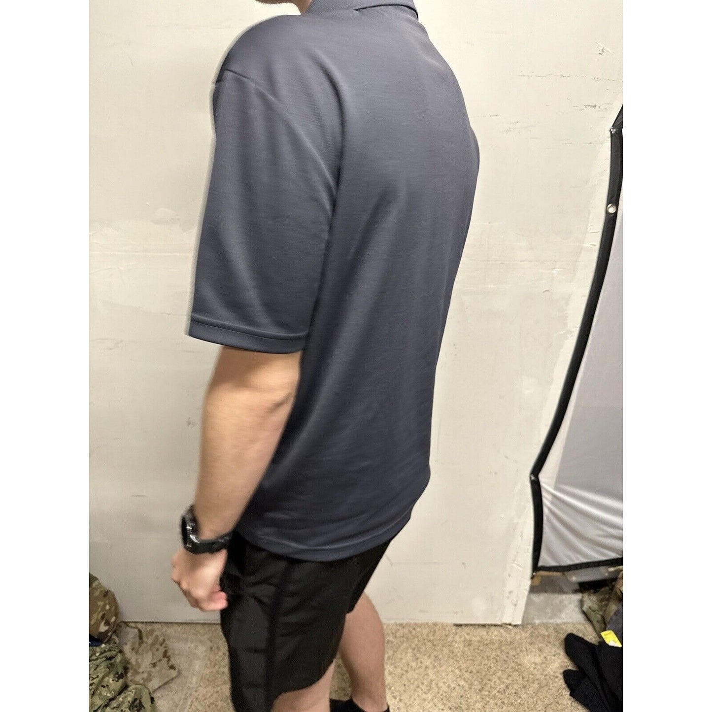 Men’s Gray Sport-tek Medium Short Sleeve Polo Shirt Us Army