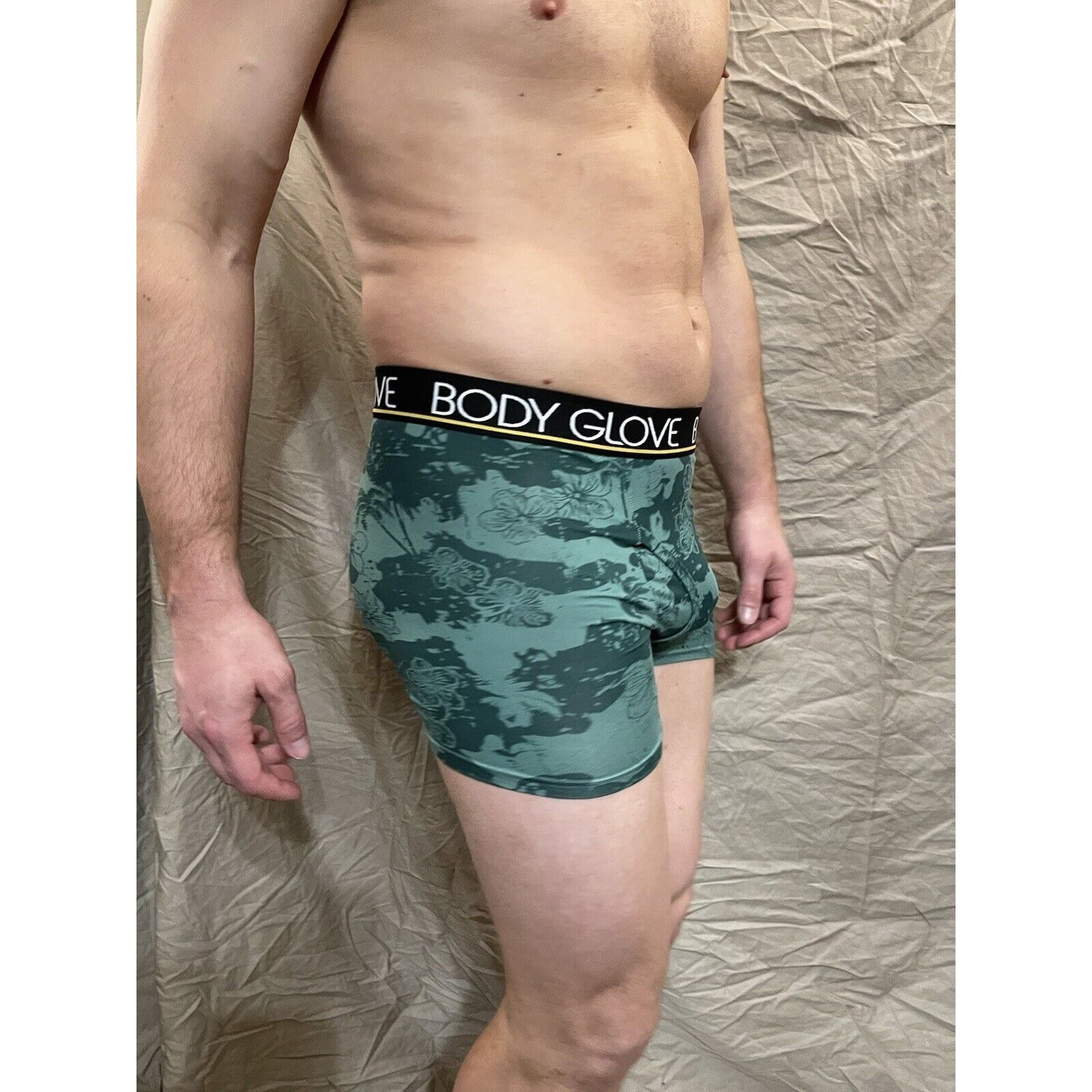 men's tropical green body glove boxer briefs Small