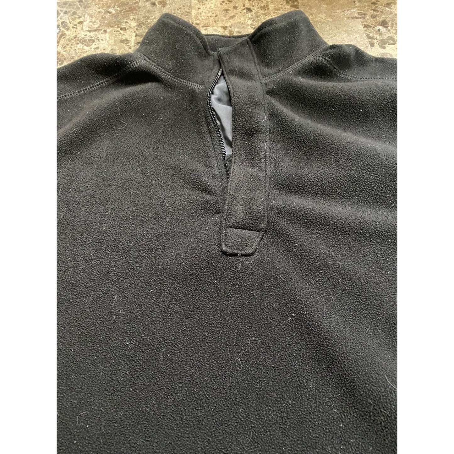 Gap Men’s Medium Black Mock Neck 1/4 Zip Long Sleeve Pullover Sweater