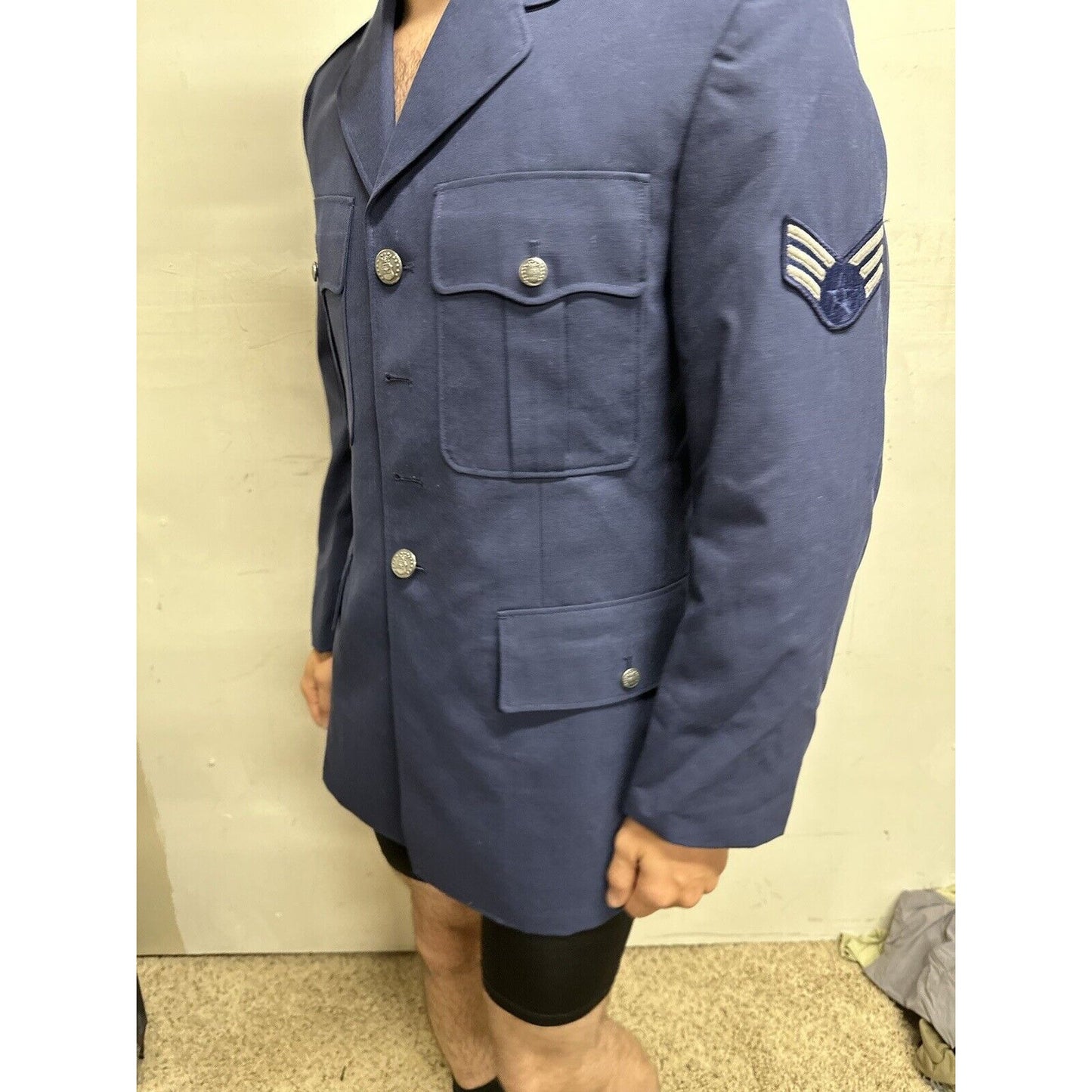 Men’s 40R USAF Air Force Service Coat Navy Blue Uniform