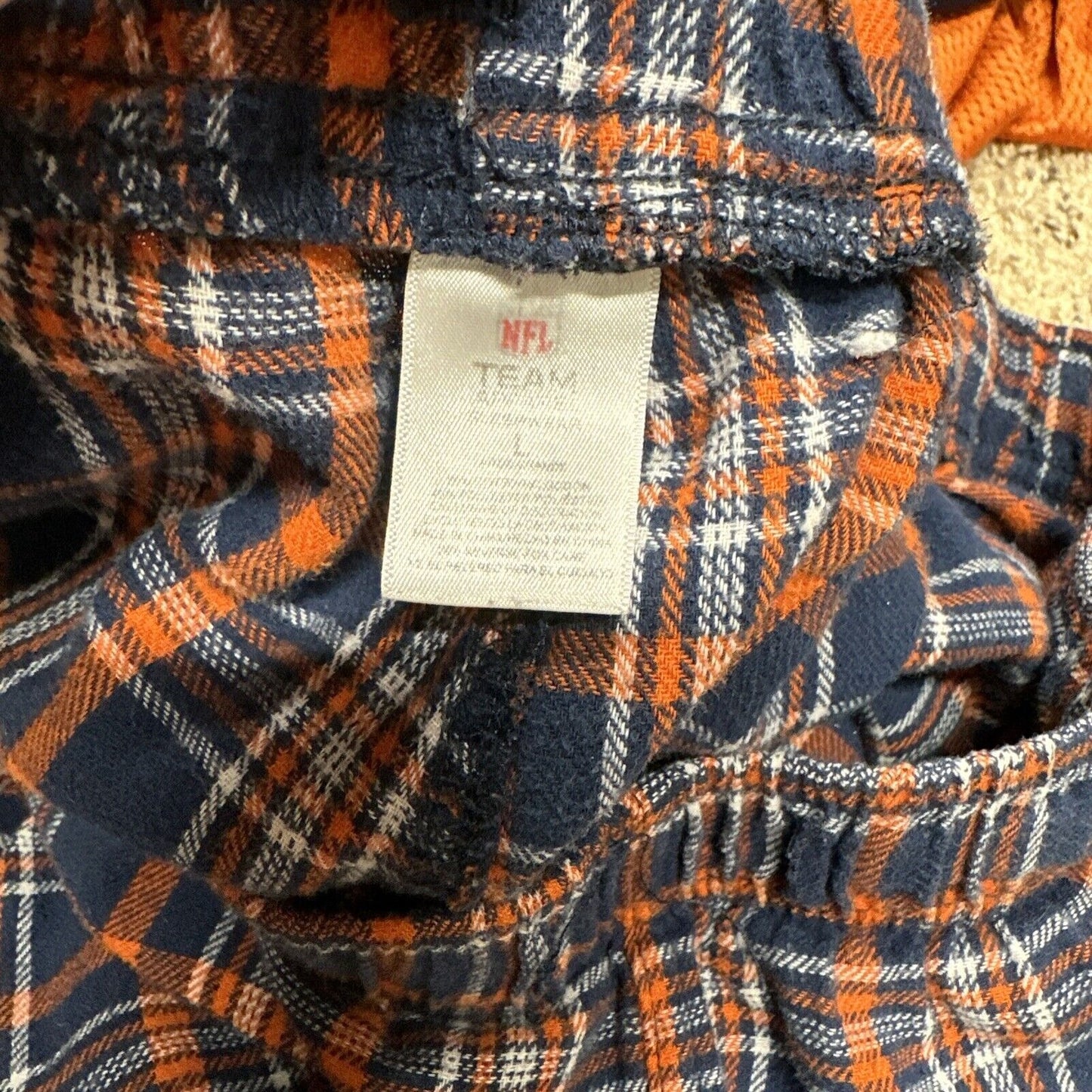 Men’s Plaid NFL Team Large Denver Broncos Pajama Pants Lounge Sleepwear
