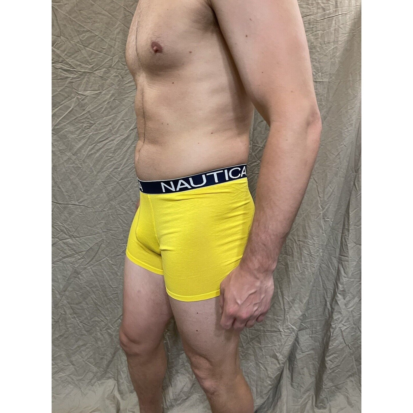 men's nautica 5% spandex boxer brief yellow Extra large