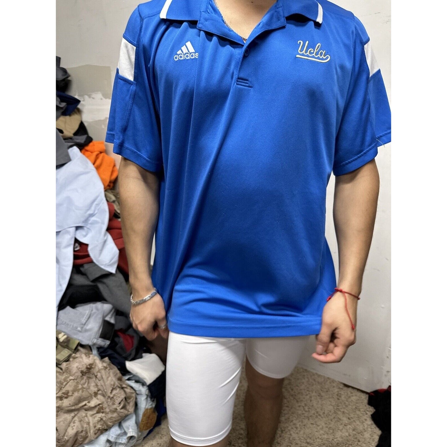 Men’s Blue UCLA Adidas Climalite Polo Shirt Bruins