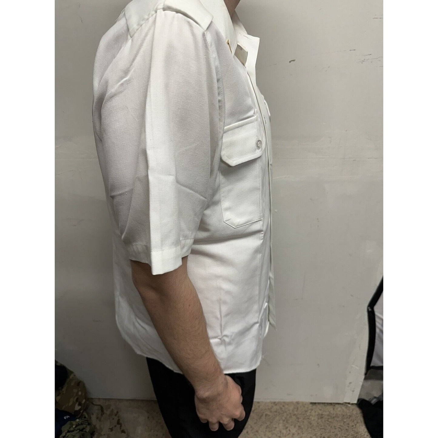 Army Men’s 16c Short Sleeve Button Up White Uniform Shirt