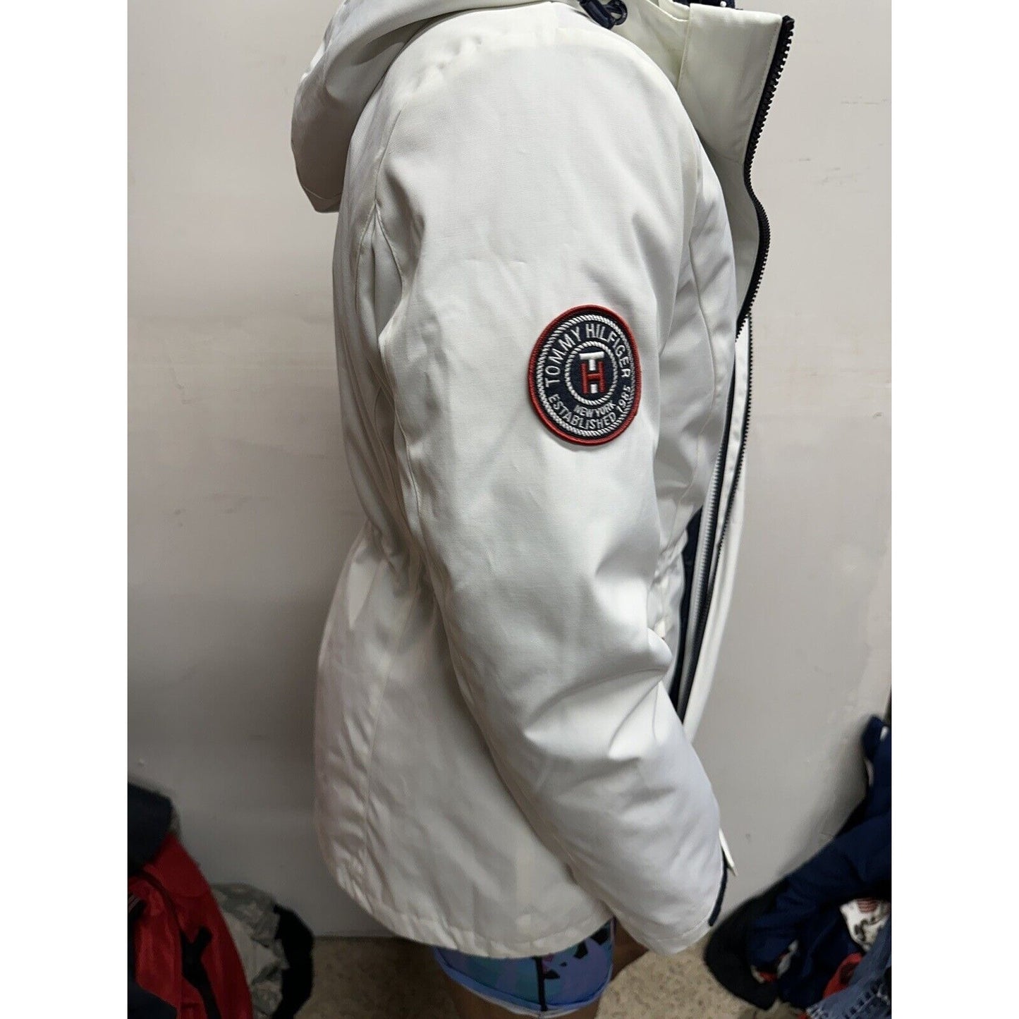 Tommy Hilfiger 3-in-1 All Weather Systems Anorak Jacket L White Navy Women Large