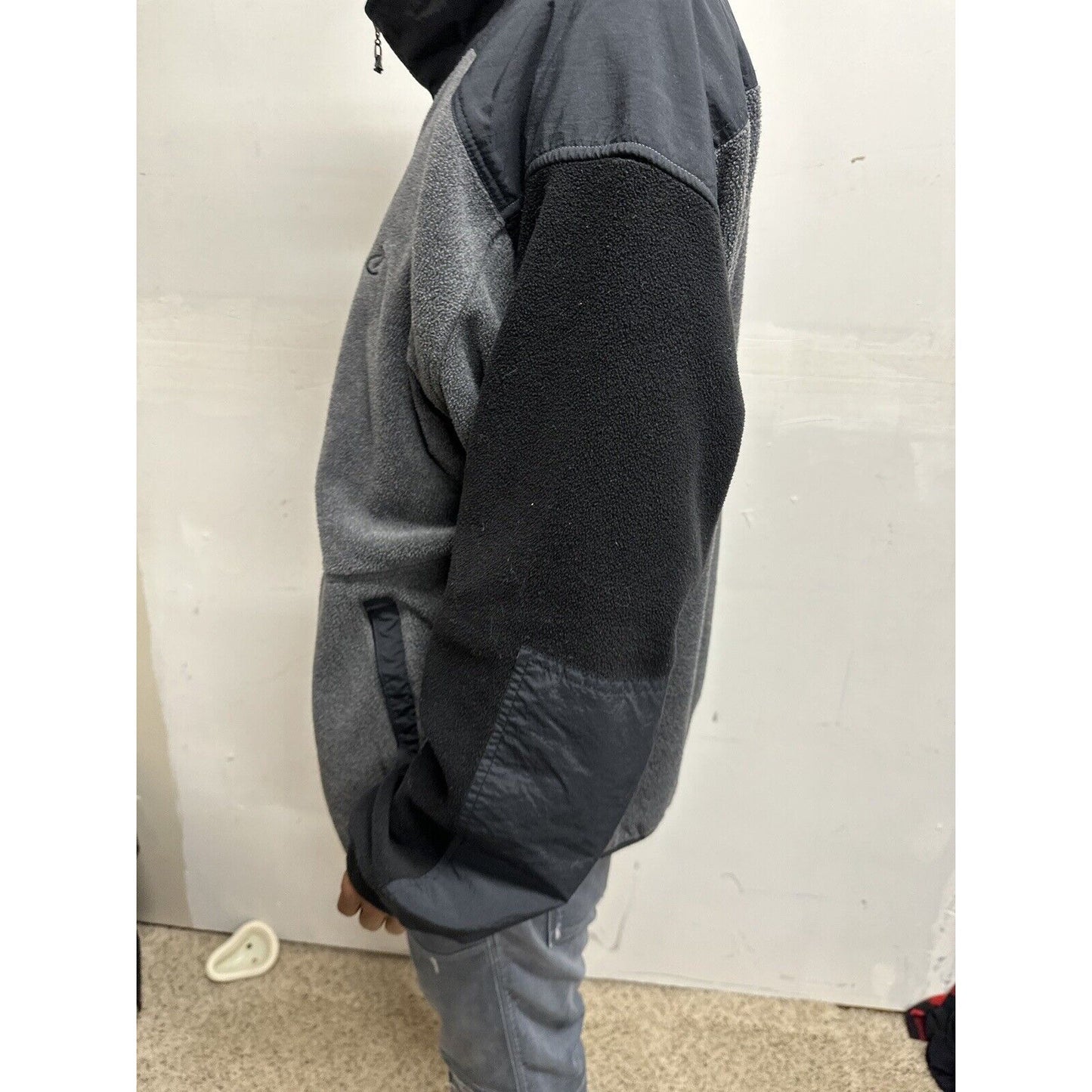Men’s Gray And Black Bike Performance XL Full Zip Jacket Poly Blend