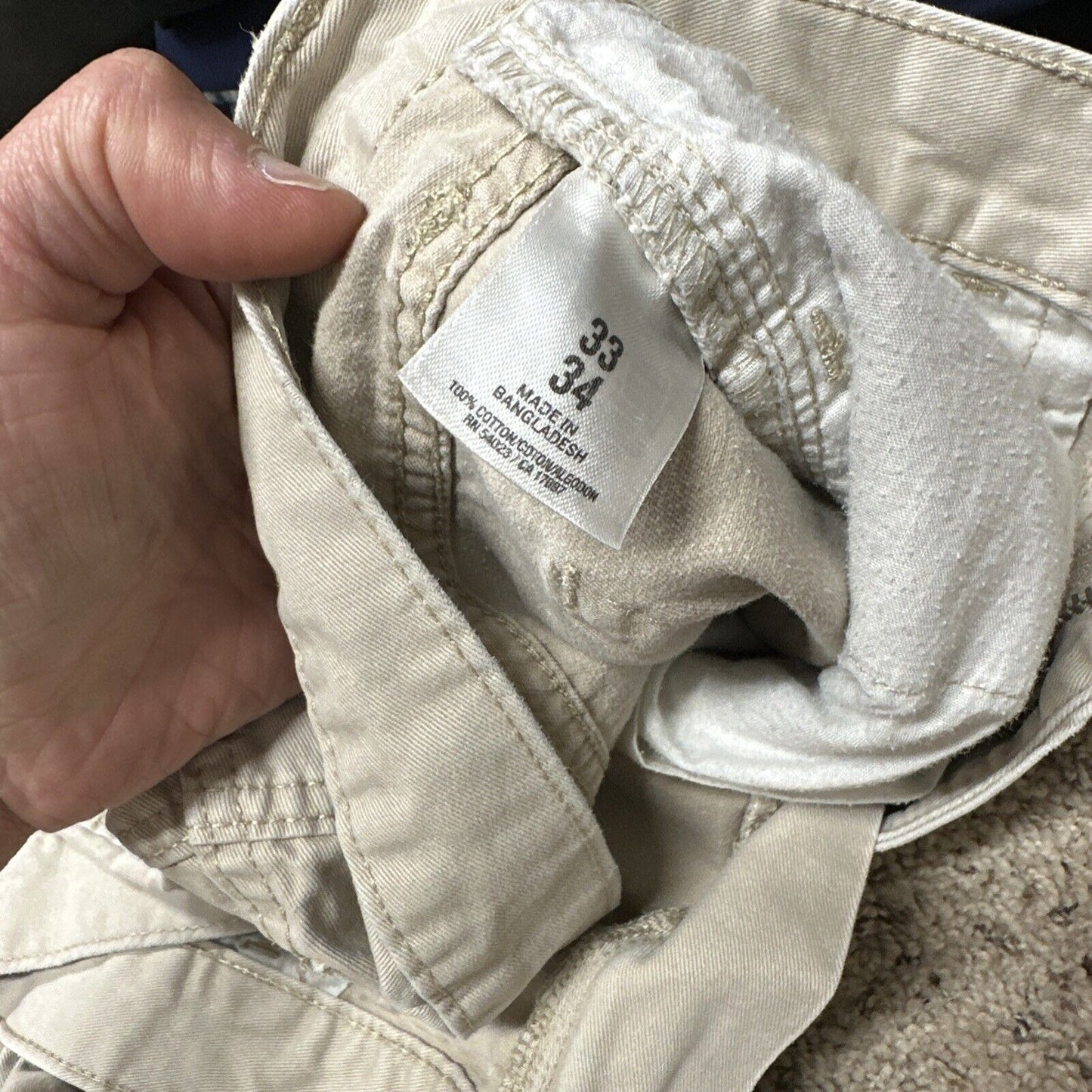 Men’s Cream / Beige Old Navy Pants 33 X 34