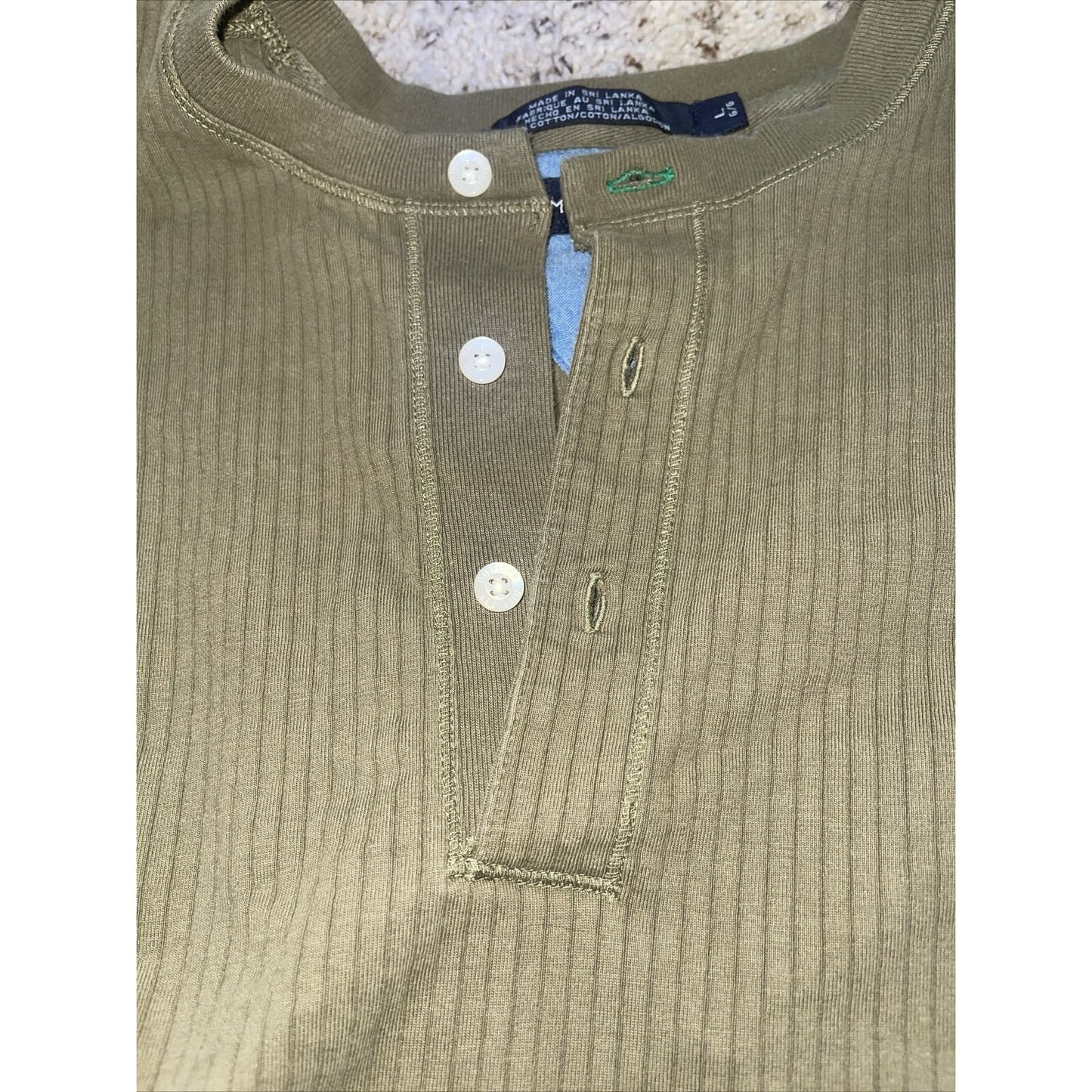 Tommy Hilfiger Men’s Olive Green Polo Shirt Short Sleeve Large