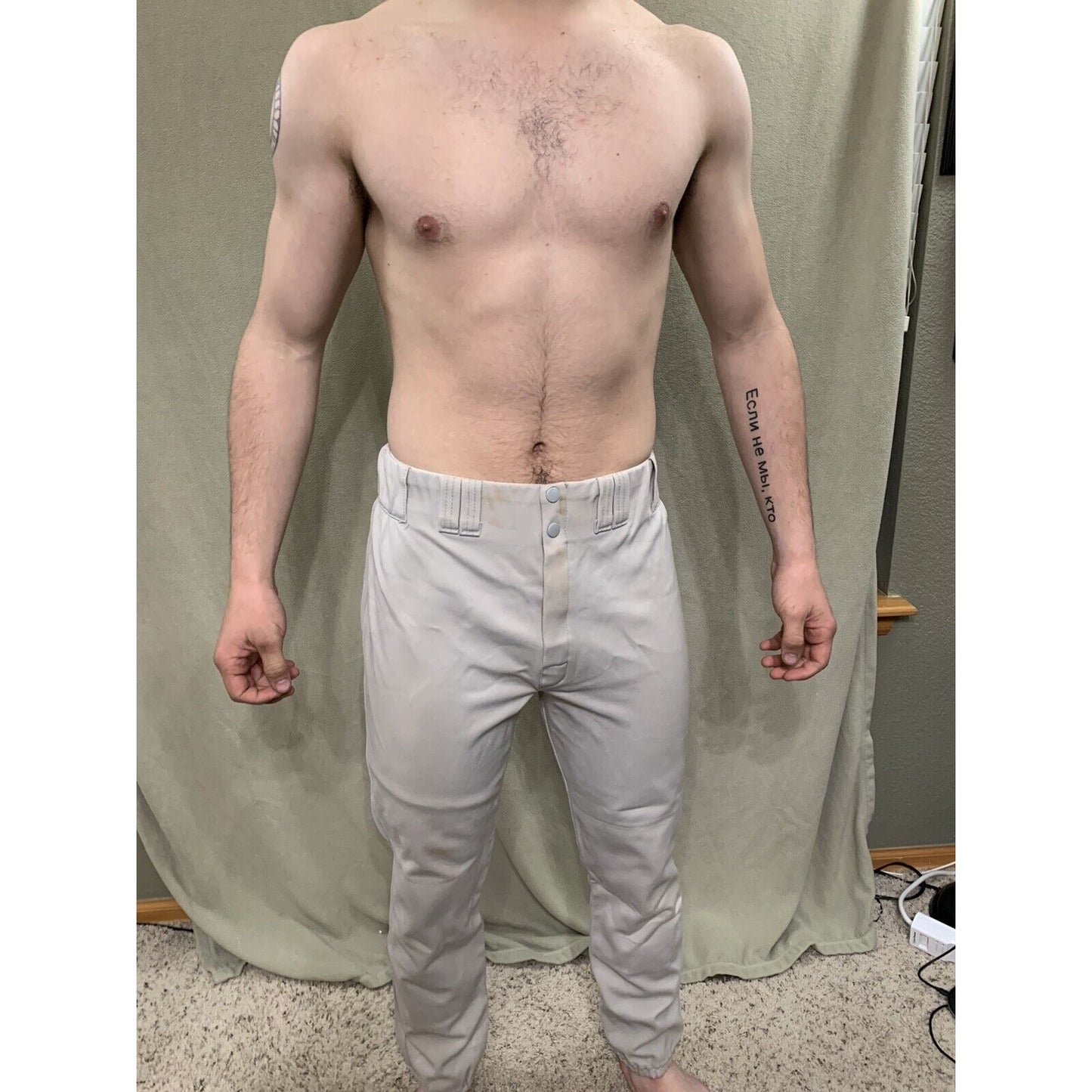 Men's Speedline Pro Pak Baseball Pants Size 30 Gray