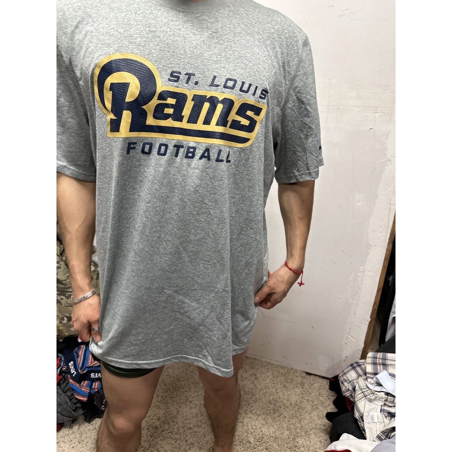 Men’s Gray NFL On Field XL Nike Dri Fit St Louis Rams Football Shirt