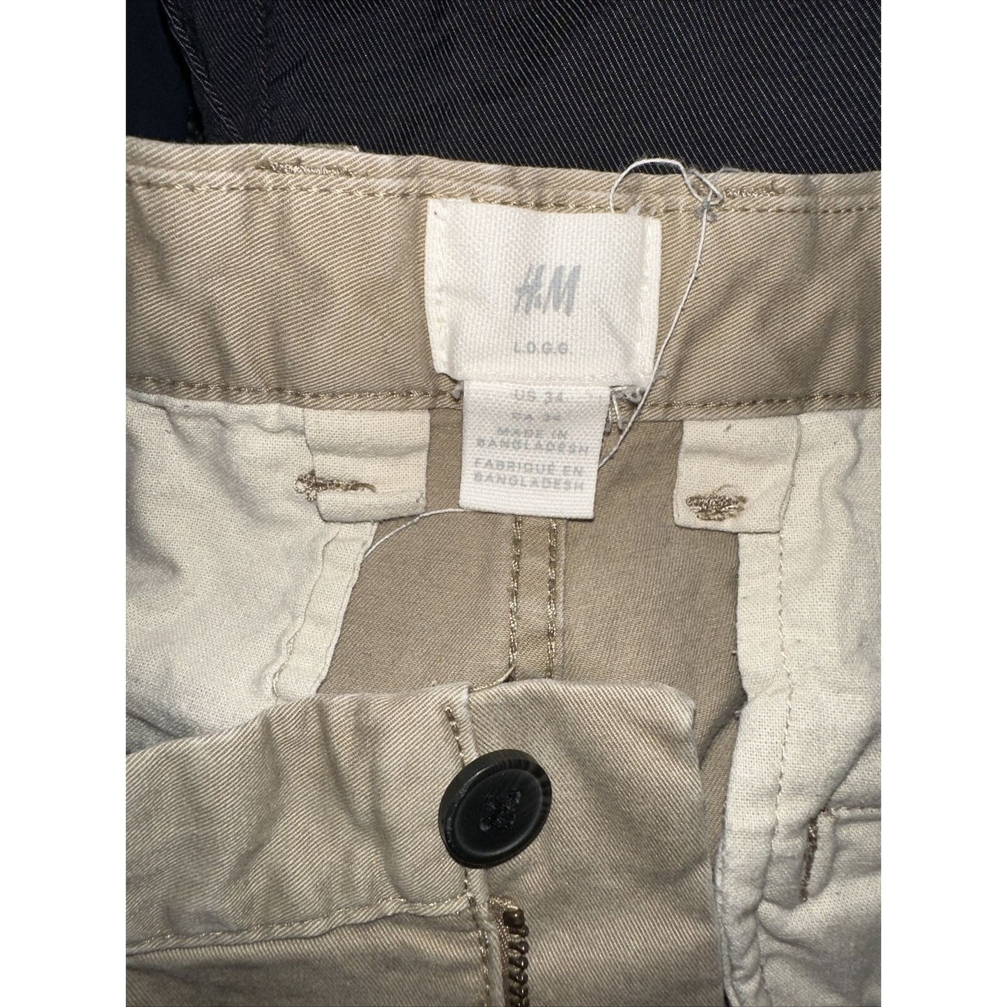 Men’s Khaki 34 H&M Skinny Fit Stretch Pants