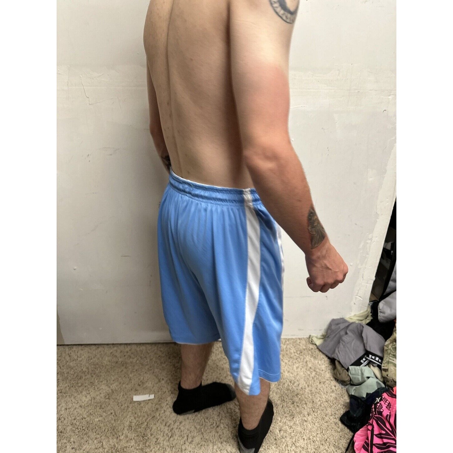Men’s Light Blue Basketball Shorts Vista Ridge High School Large