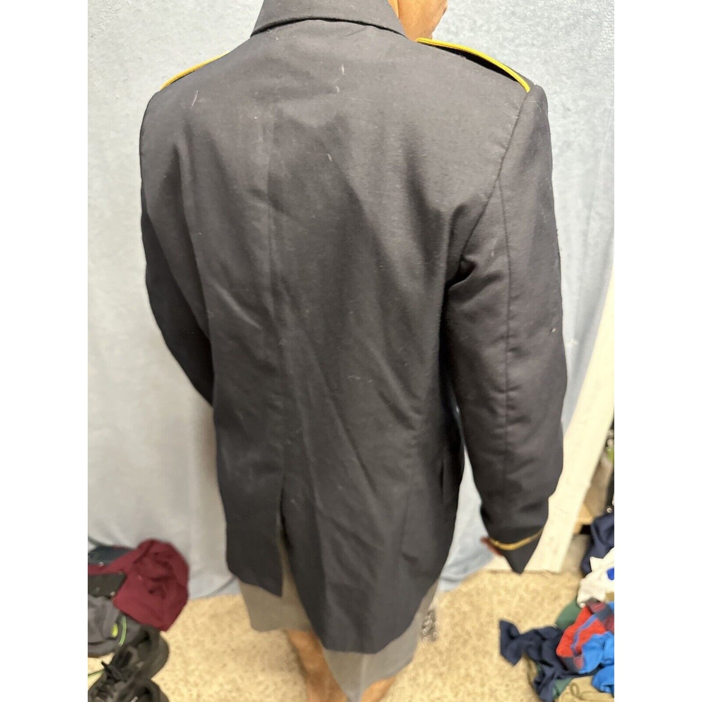 Men’s Army Coat Army Blue 450 Poly Wool 38L C Uniform Coat Top