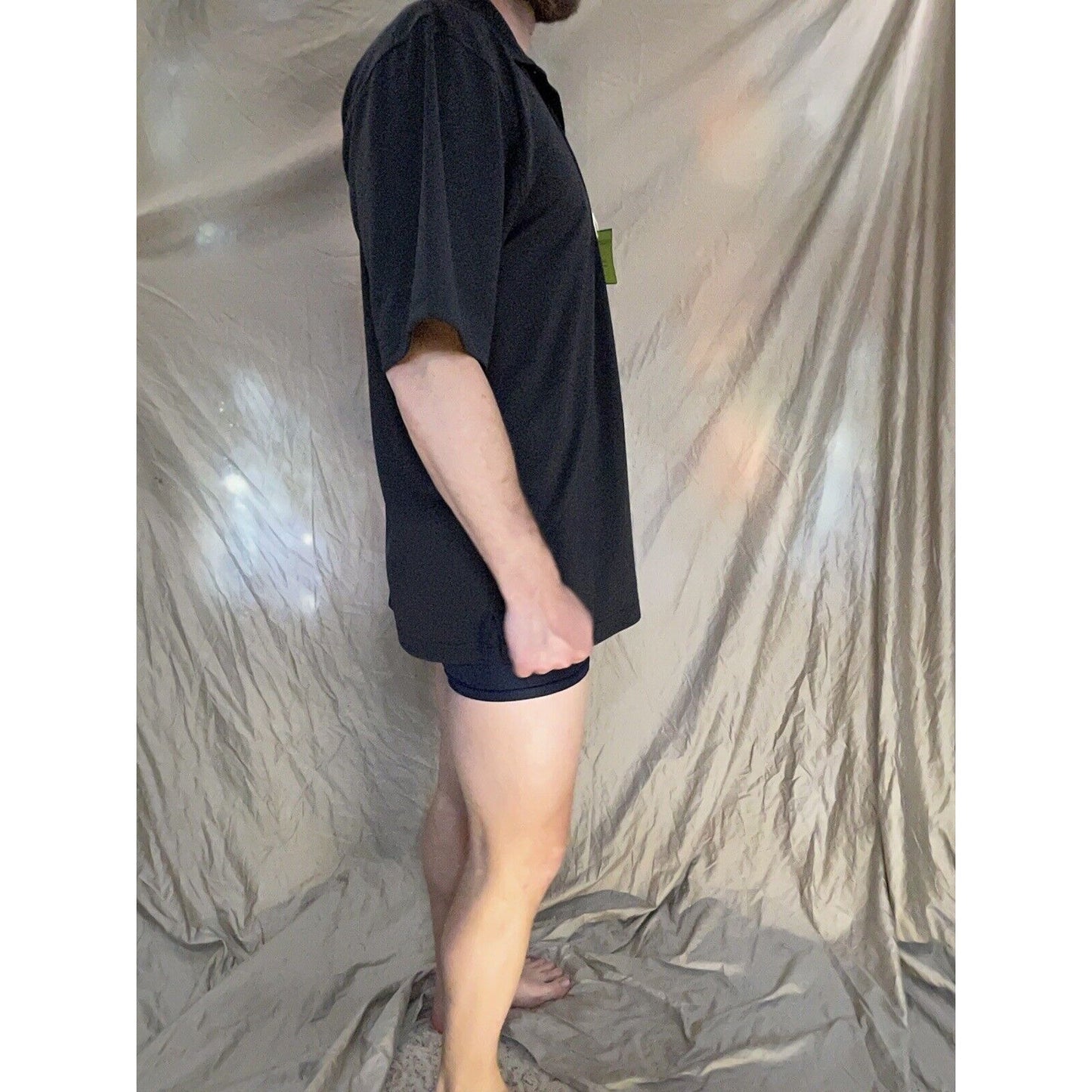 men's black polo large port authority SAMC army