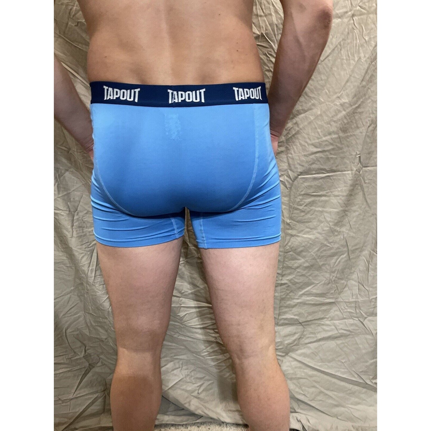 men's blue tapout compression shorts Small