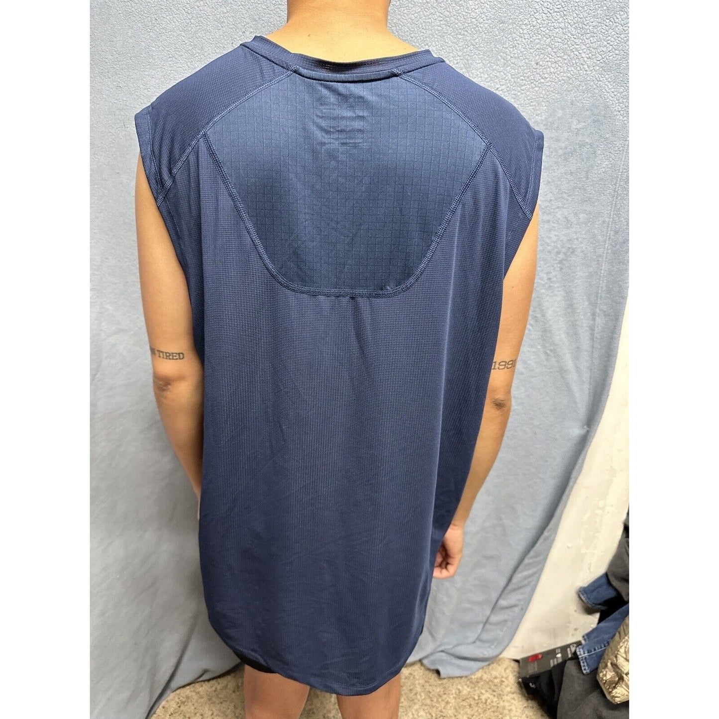 Men’s Dark Blue Russell 2XL Training Fit Intellifresh Dri Power Muscle Shirt