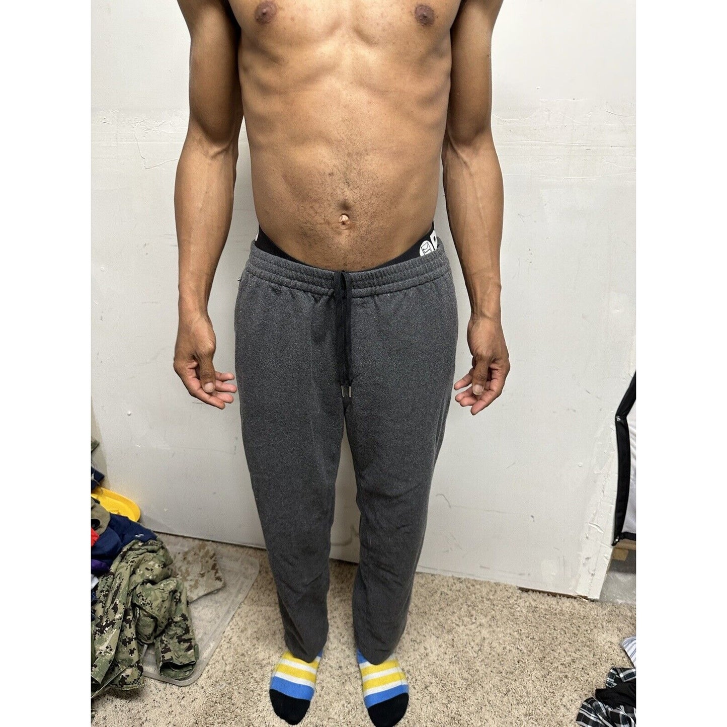 Men’s Gray Medium H&M Regular Fit Sweat Pants with Pockets