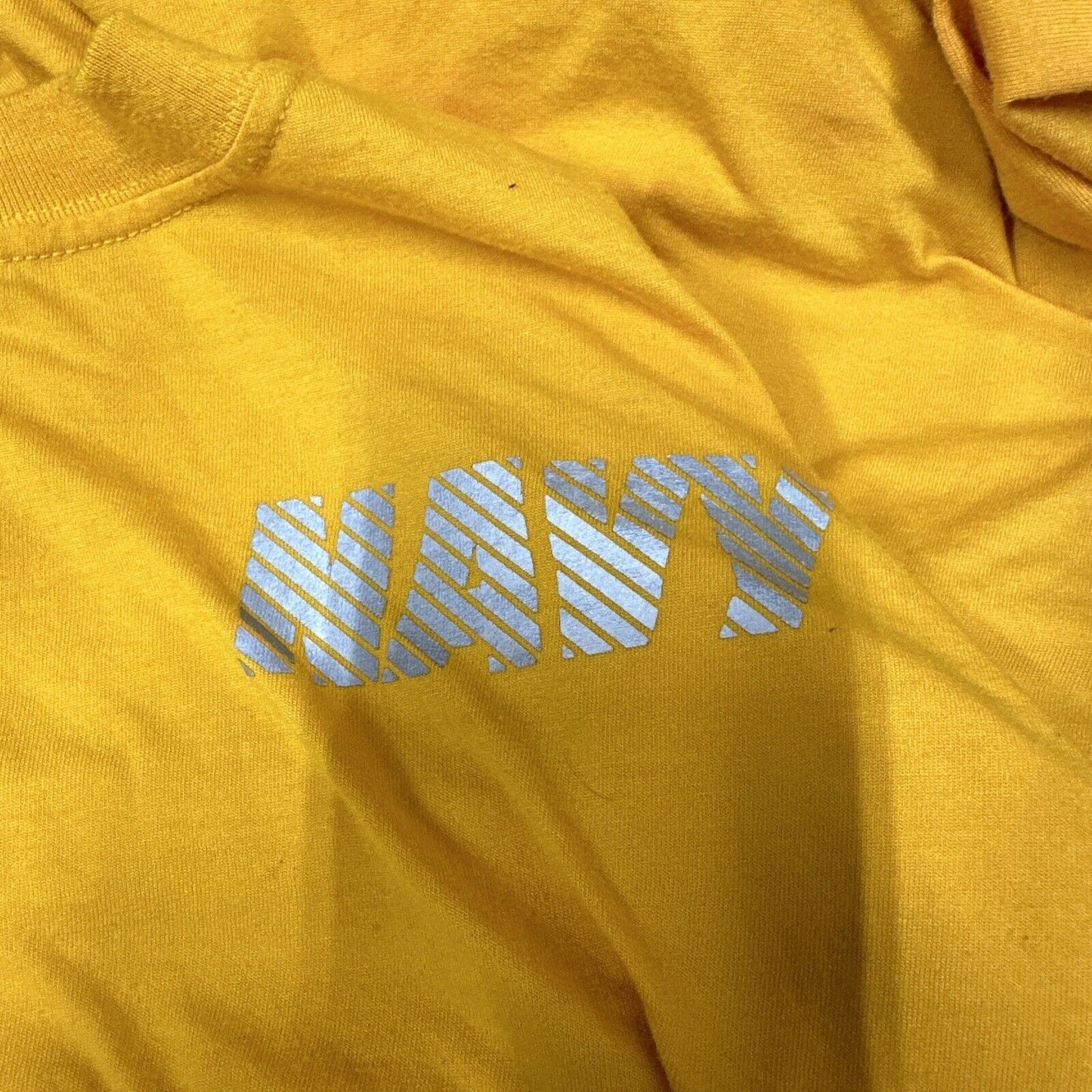 Men’s Yellow Navy Physical Fitness Uniform Short Short Sleeve Small