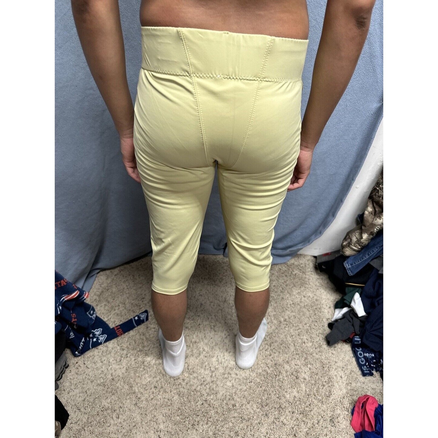 Men’s Gold Rawlings Football Pants Nylon And Spandex Size Large