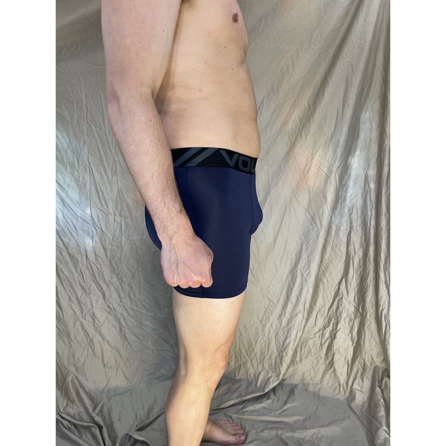 men's Dark Blue volcom XL athletic compression boxer briefs