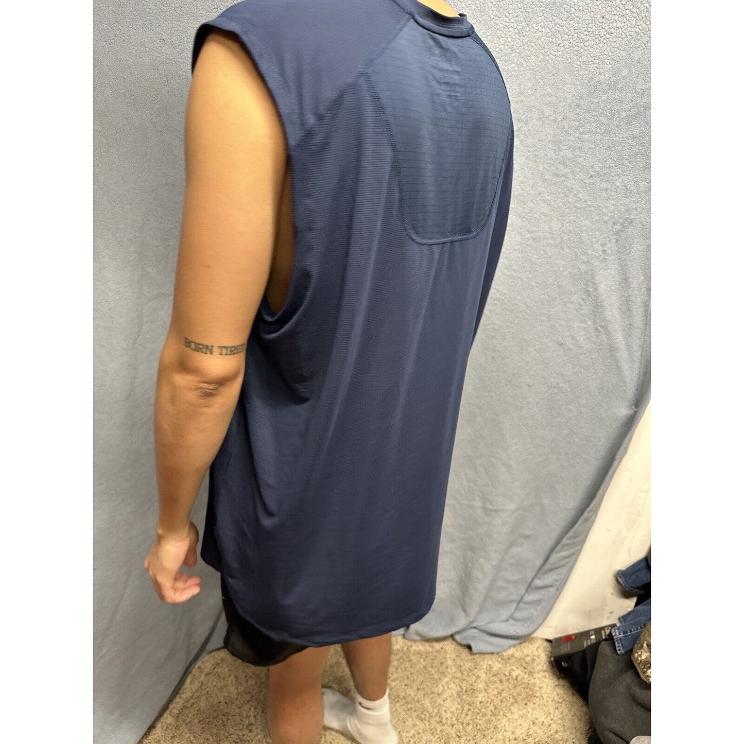 Men’s Dark Blue Russell 2XL Training Fit Intellifresh Dri Power Muscle Shirt