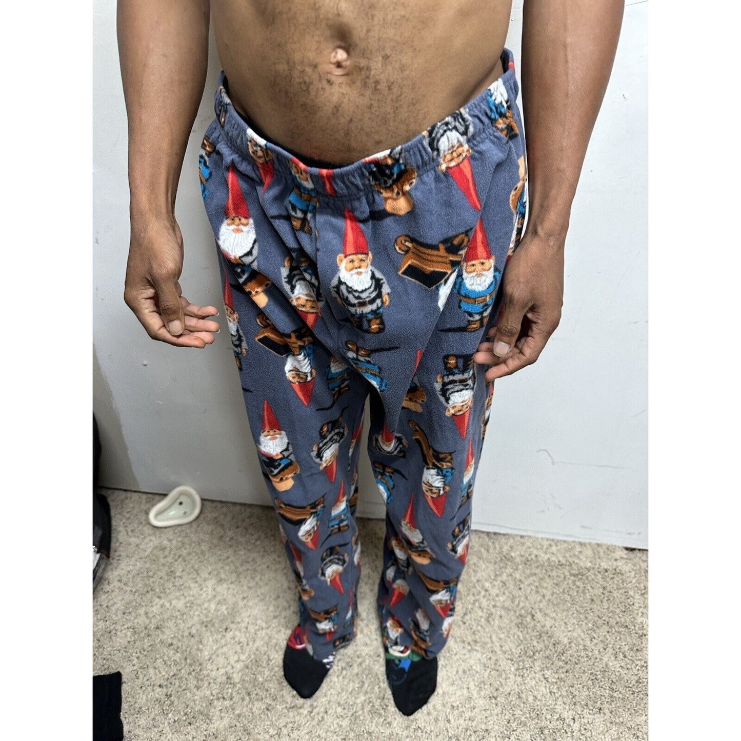 Men’s Large Gnome Wheelbarrow Lounge Pants Sleepwear