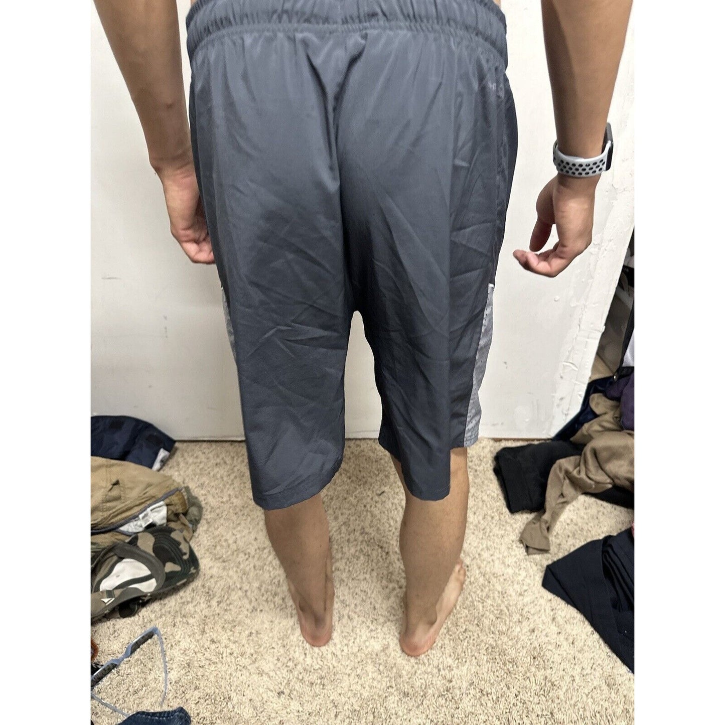 Men’s Gray Russell Small Athletic Shorts With Pockets