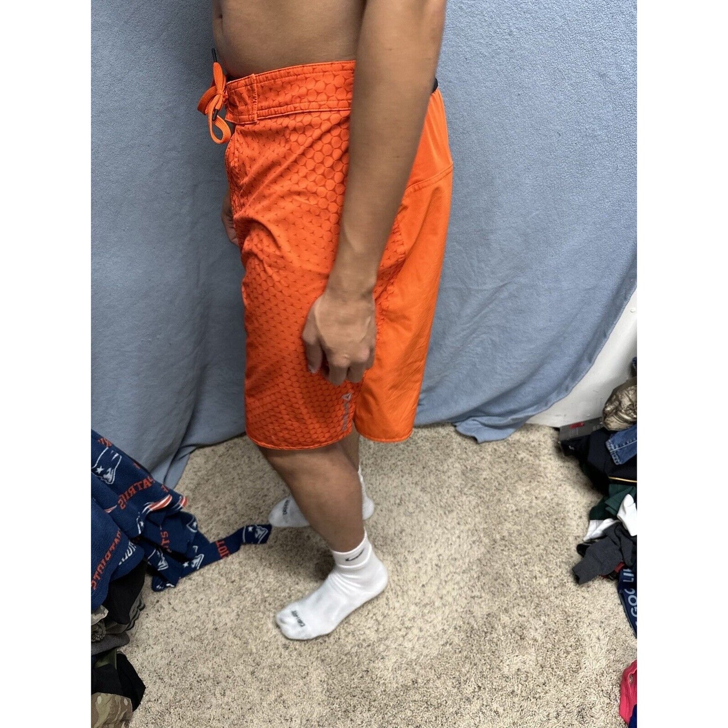 Men’s Orange Reebok Large Movement Zones Trunks Board Shorts
