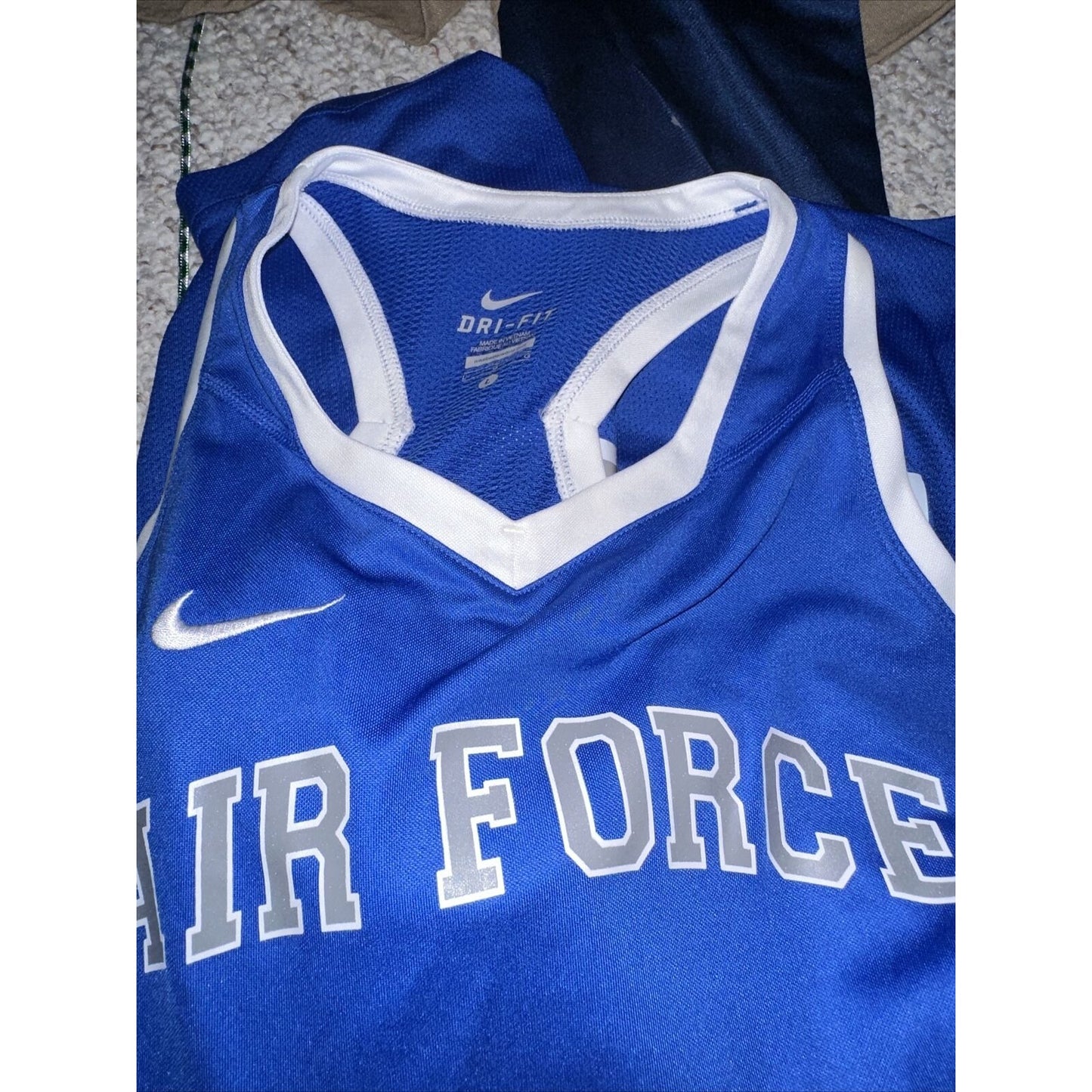 Men’s Large Nike Dri-fit USAFA Air Force Academy Jersey Tank Top Athletic