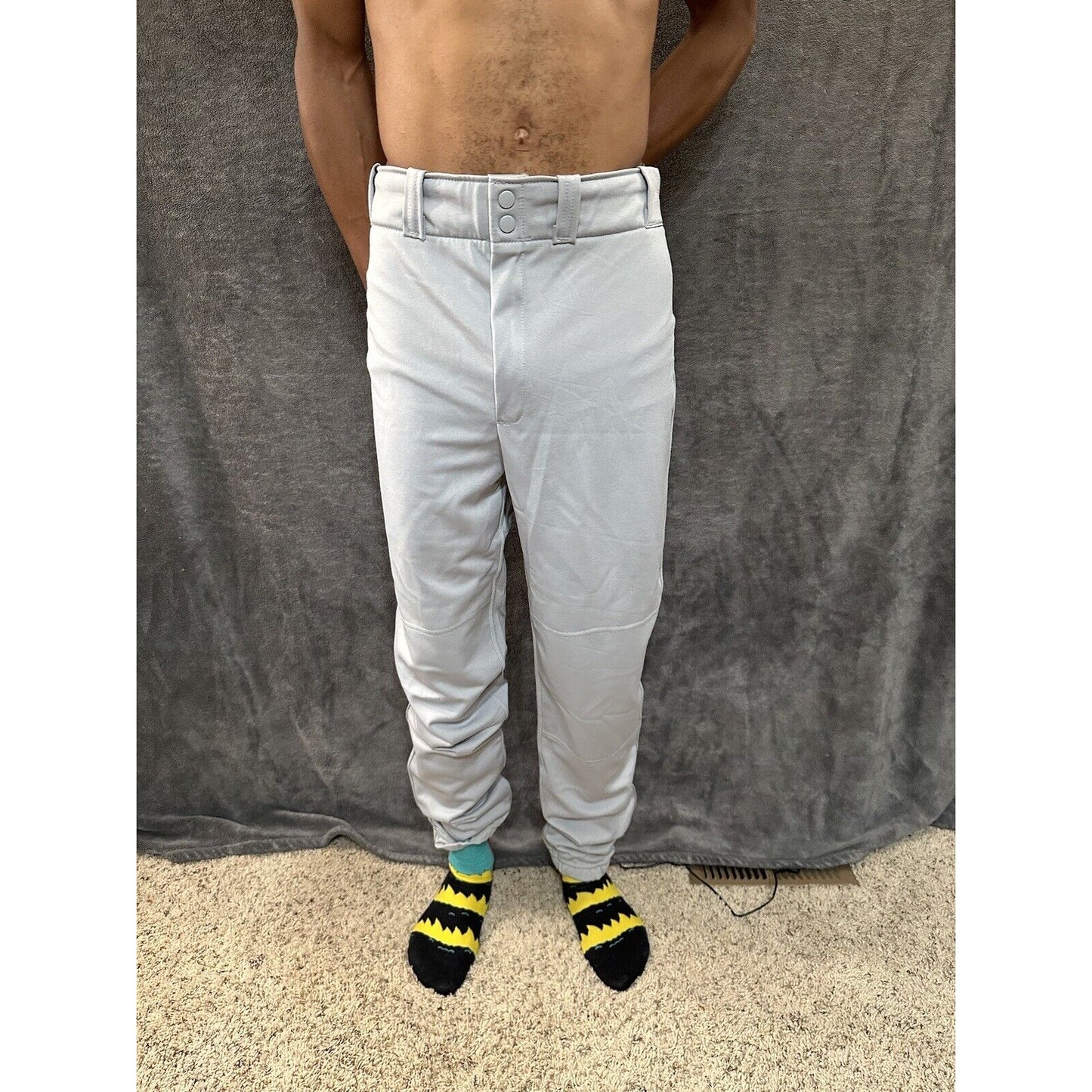 Men’s Gray Wilson Large Baseball Pants