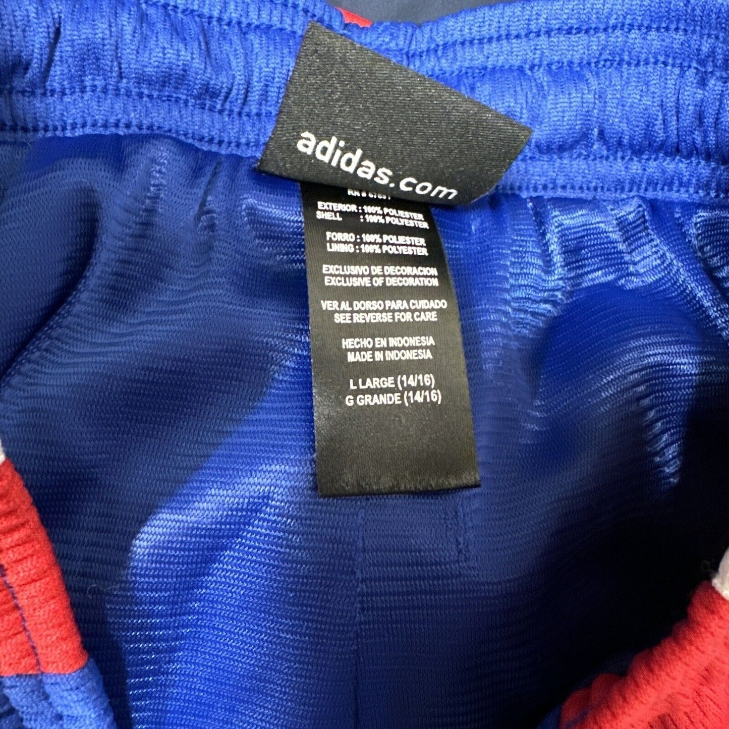 Boy’s Large Pistons NBA Adidas Performance Basketball Shorts Blue