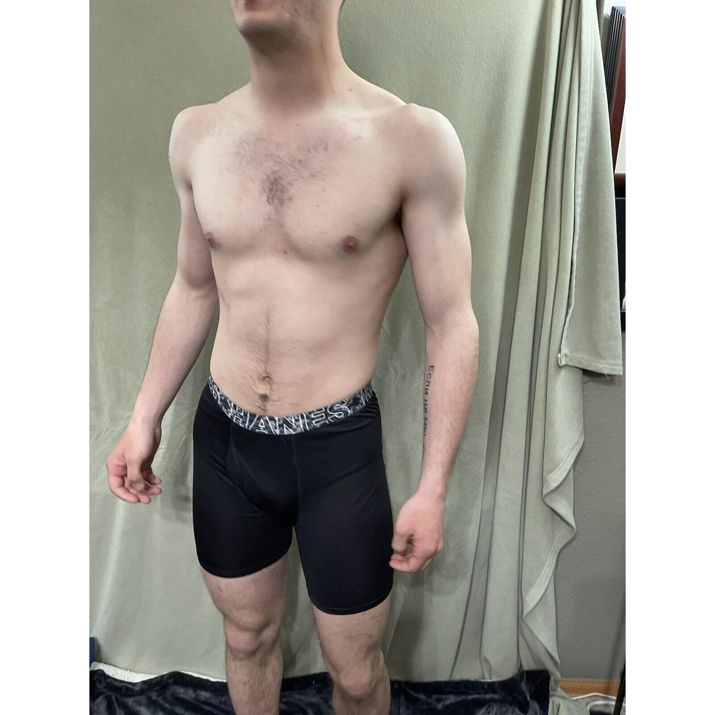 Hanes X-TEMP Men’s Black With Camo Band Tagless Boxer Briefs Medium Polyester