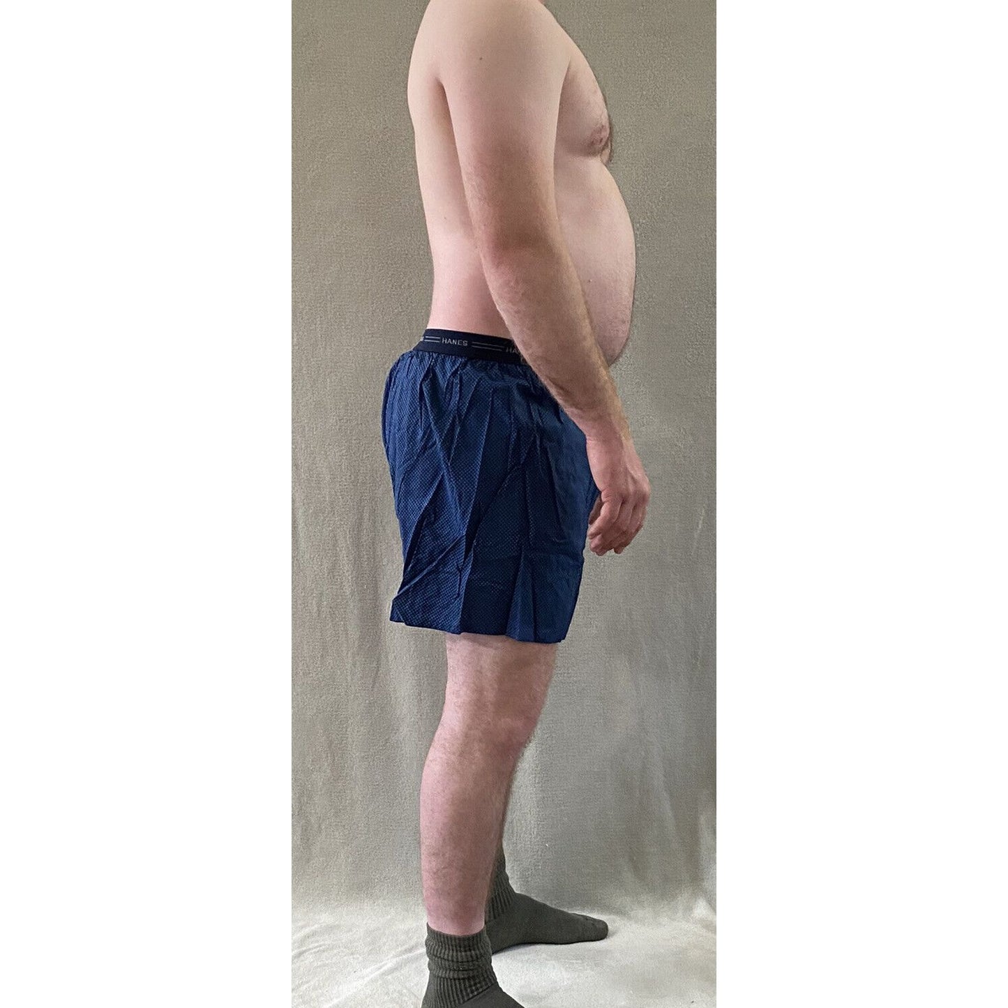 Hanes Men’s XL Blue Polkadots Cotton Boxer Shorts