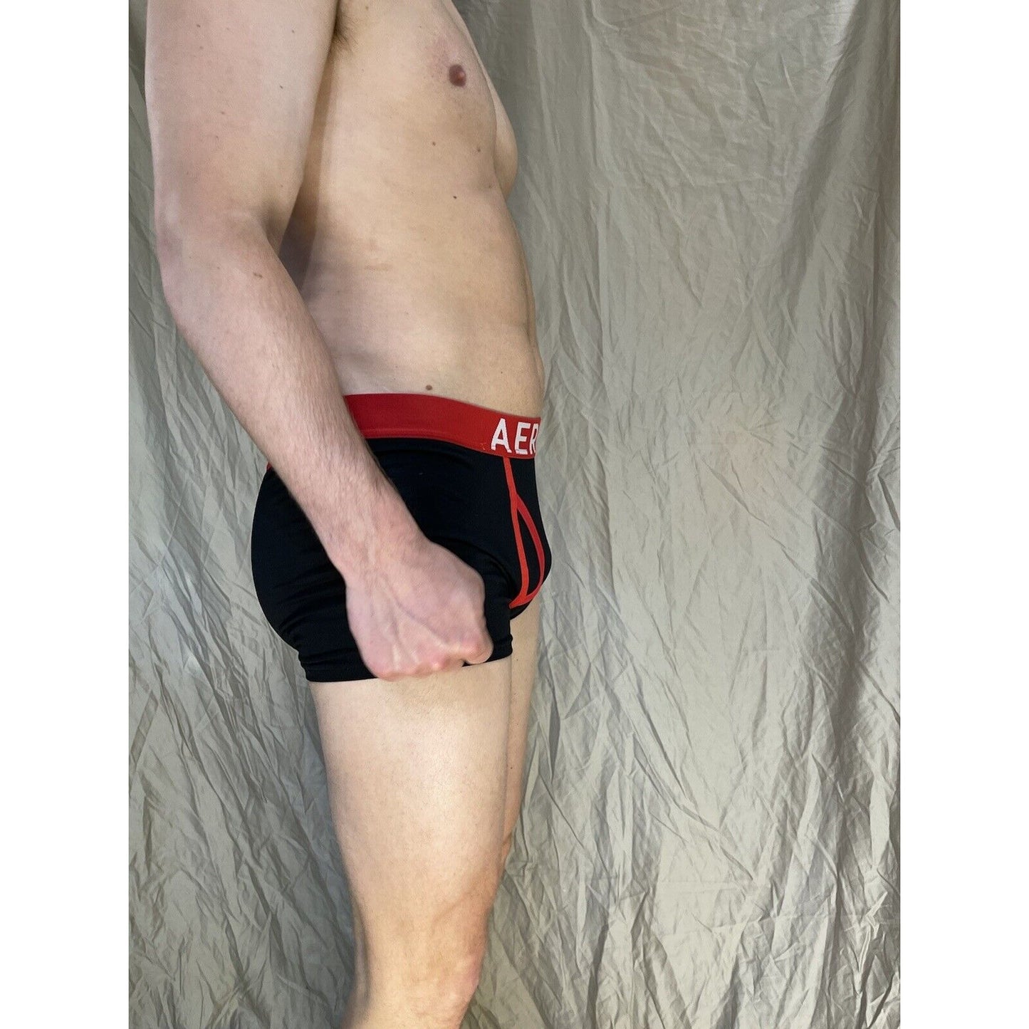 men's aero aeropostale Black With red Band boxer brief
