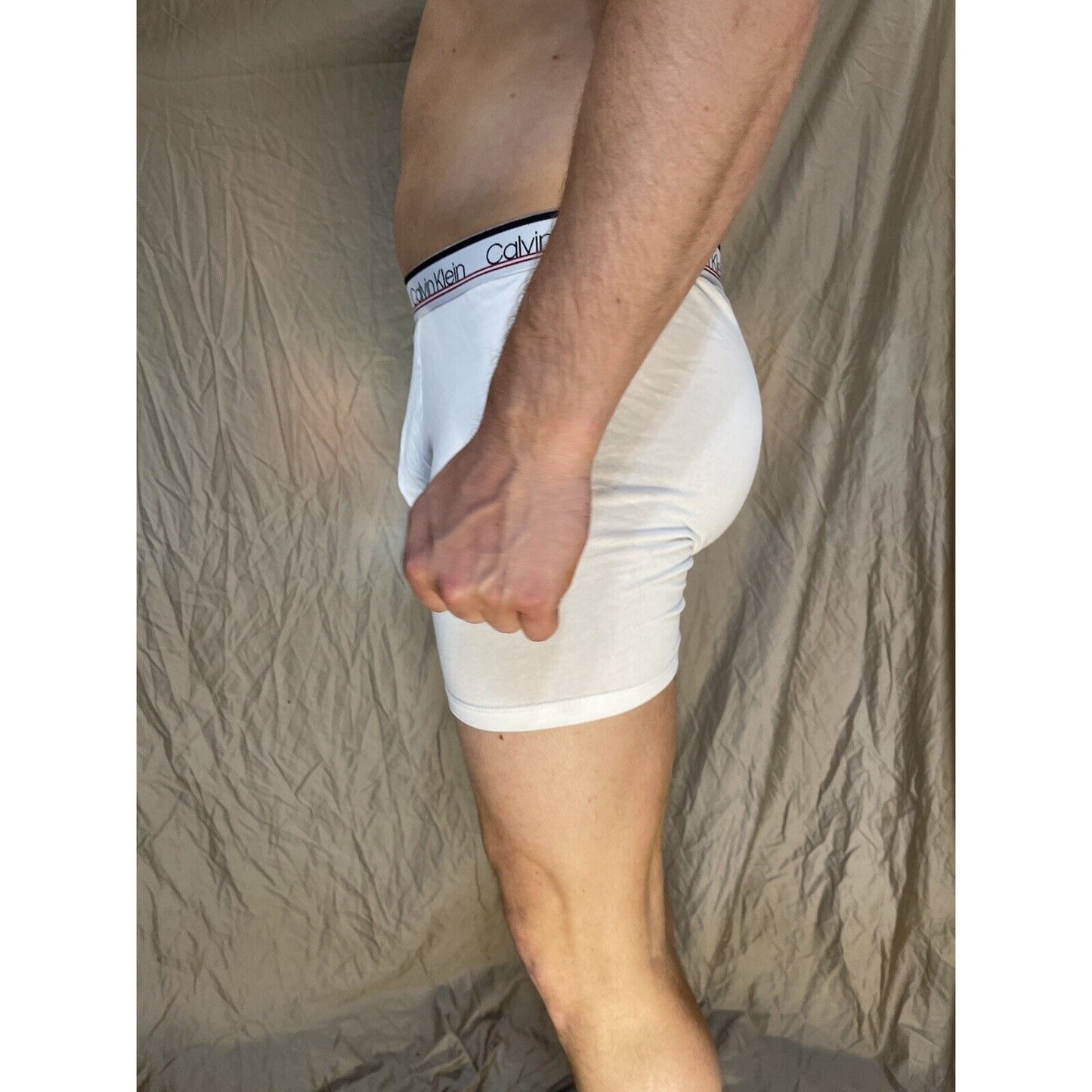 men's White calvin klein Extra large compression boxer briefs XL