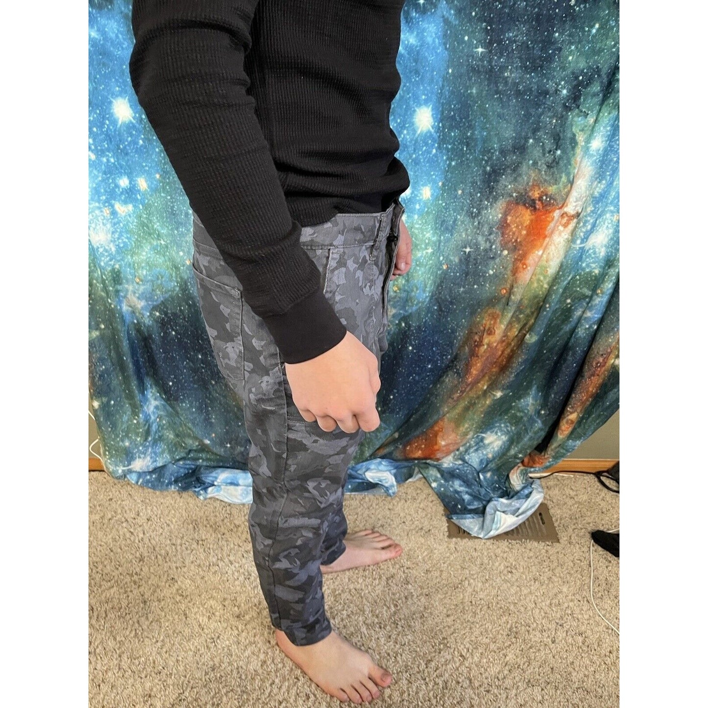 Men’s Joe Fresh gray camo floral classic slim jeans 31 x ~32