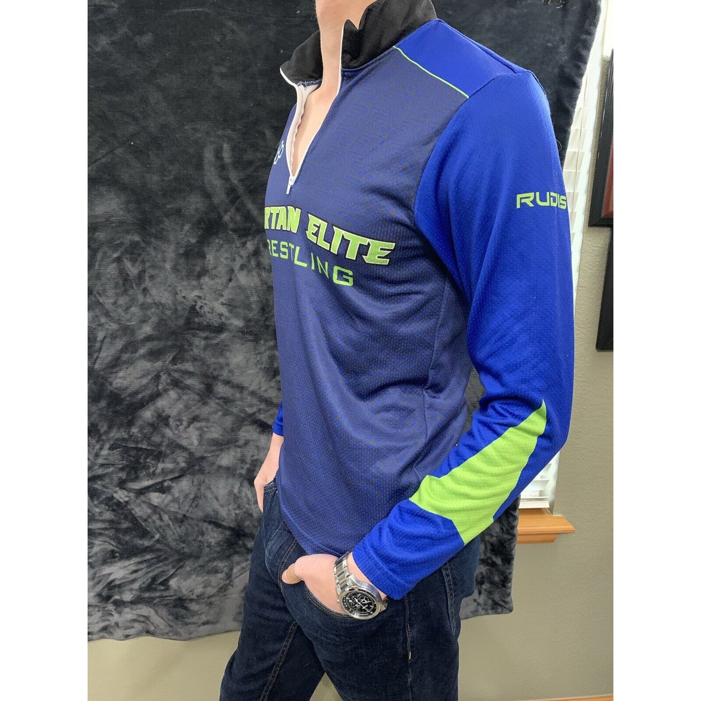 Spartan Elite Wreslting Jersey Top Men’s Small Blue