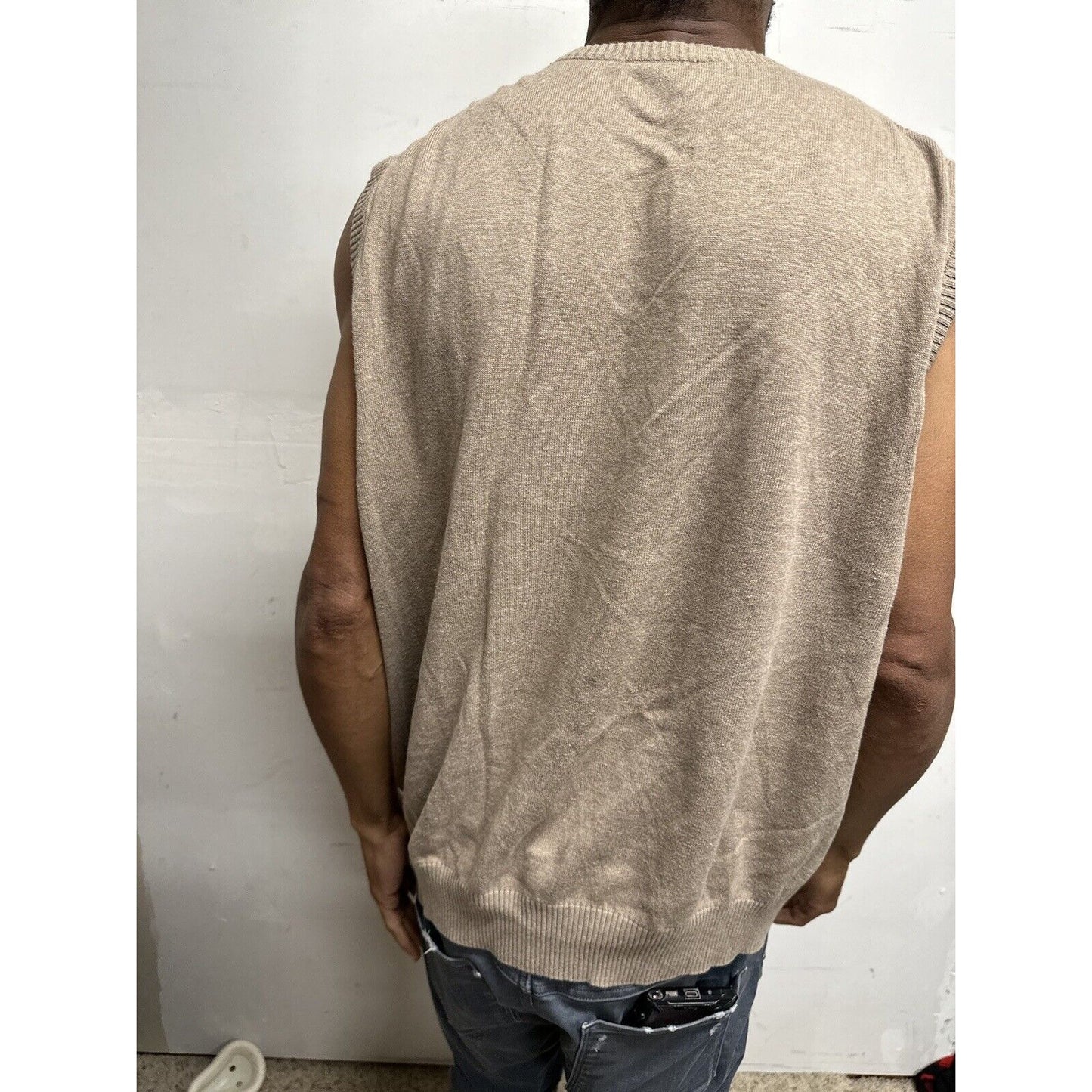 Men’s Dockers Sleeveless XL Tan Sweater