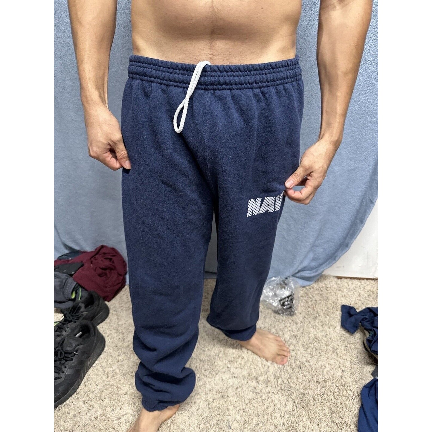 Men’s Navy Blue Medium Authentic US Navy Uniform Pt Sweat Pants