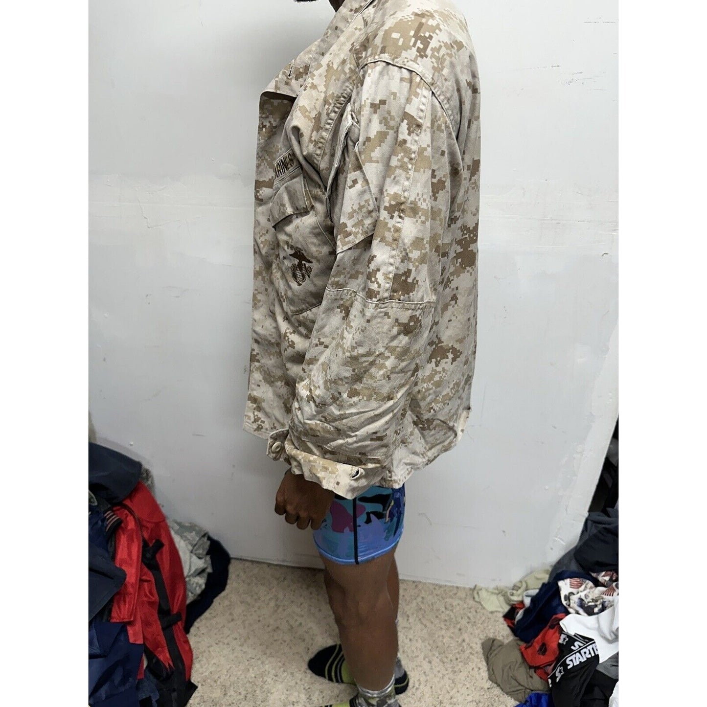 Men’s Medium Short Usmc Marines Blouse Top Uniform Desert Marpat