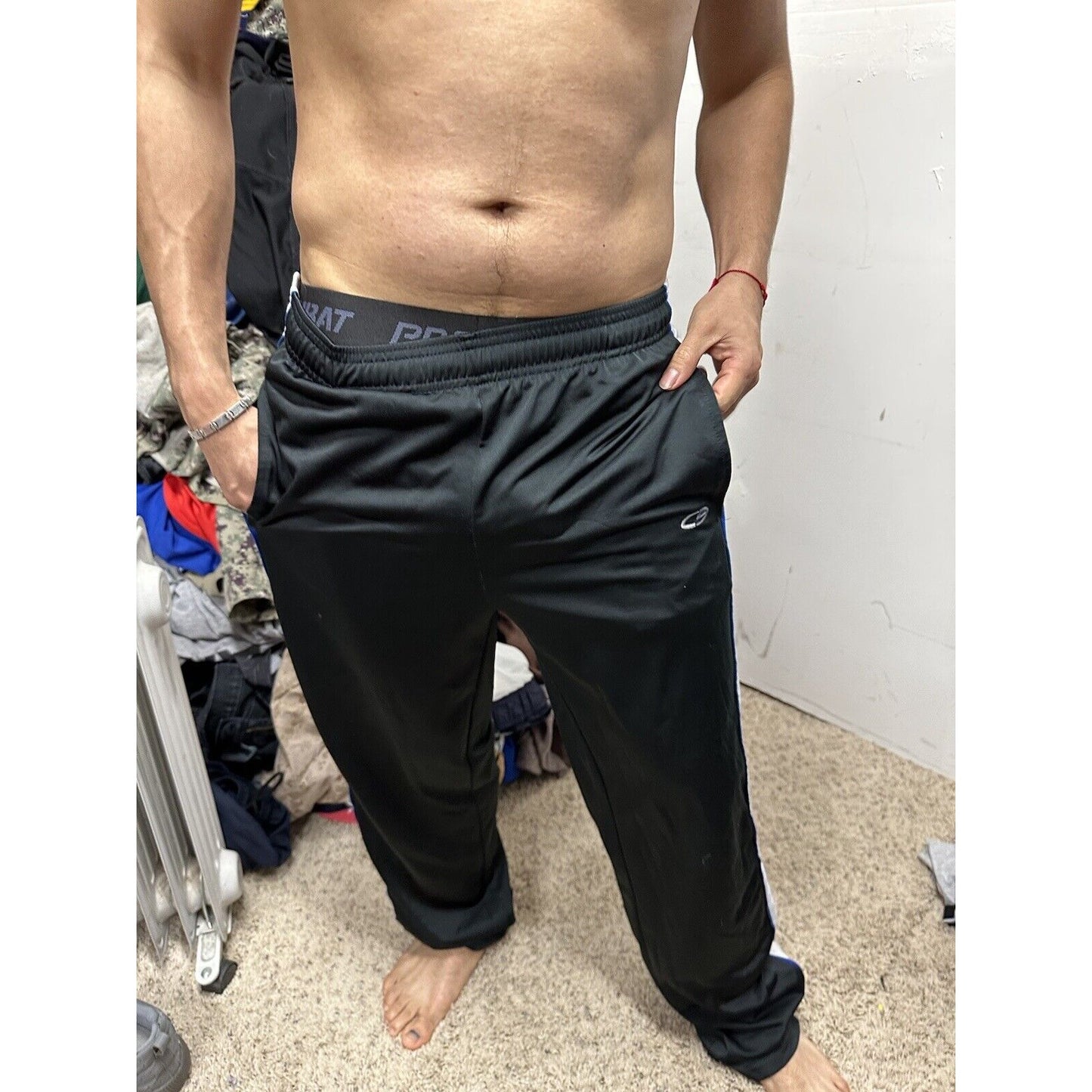 Men’s Champion Black Small Workout Pants Track Running Pants