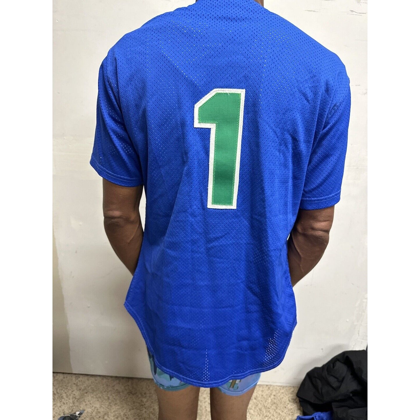 Men’s Victory Size 38 Blue Baseball Jersey Spartans