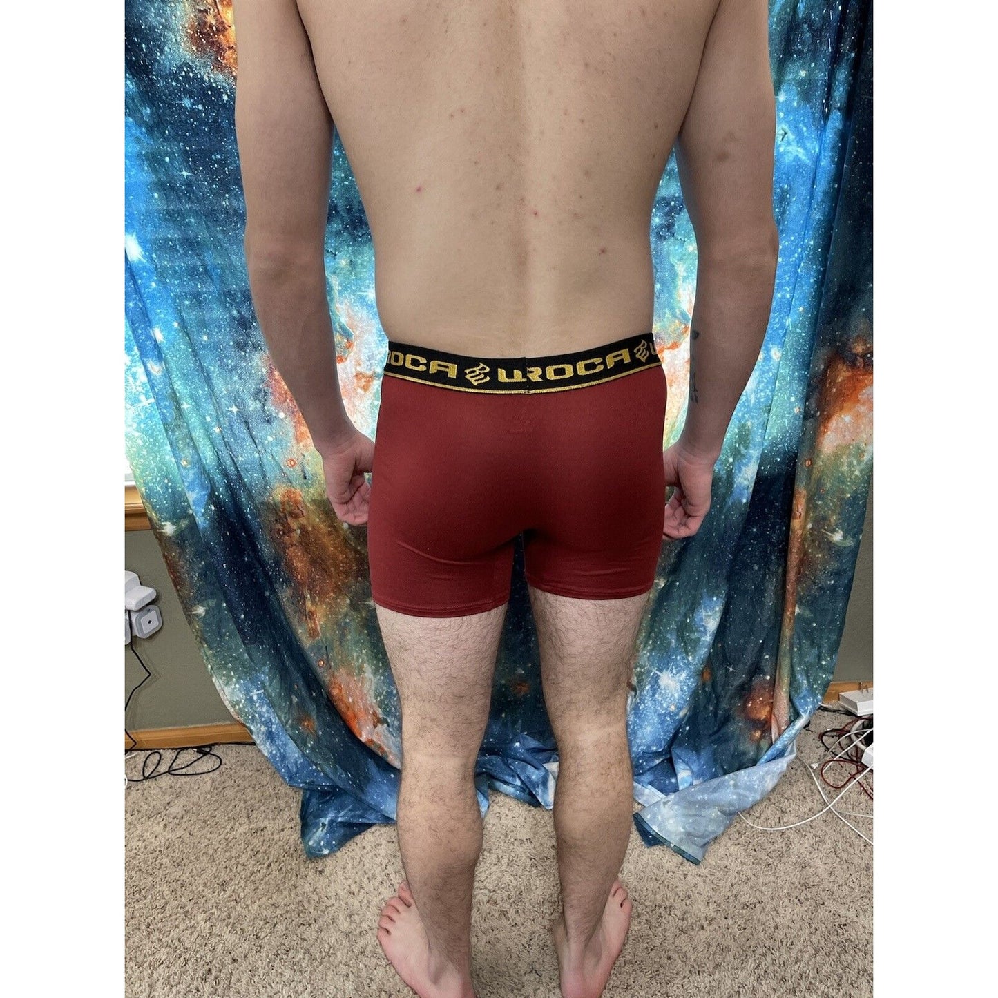 men's maroon rocawear small compression shorts New And Unworn