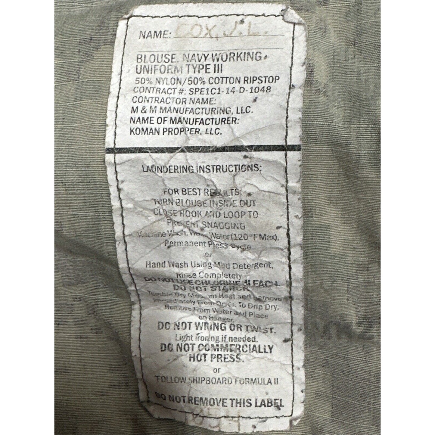 Men’s US Navy Medium XX-Short Too Blouse Uniform