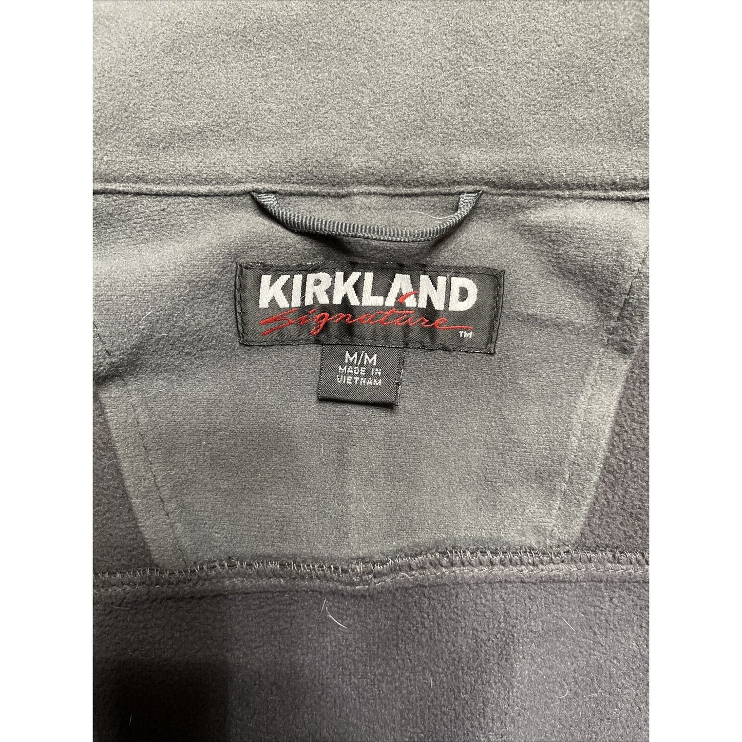 Men's Kirkland signature medium black and gray full zip jacket